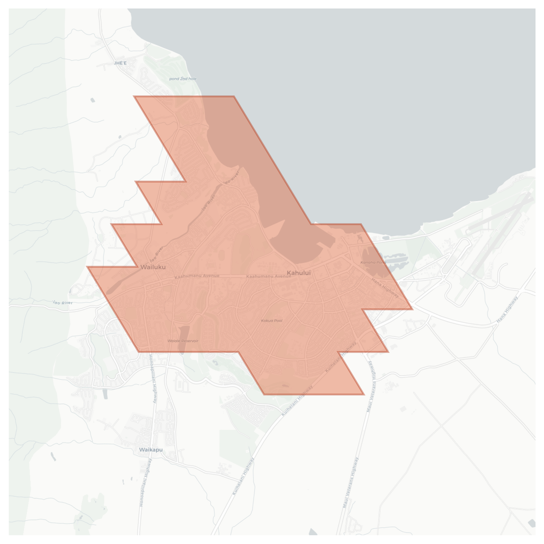 Kahului geographic map