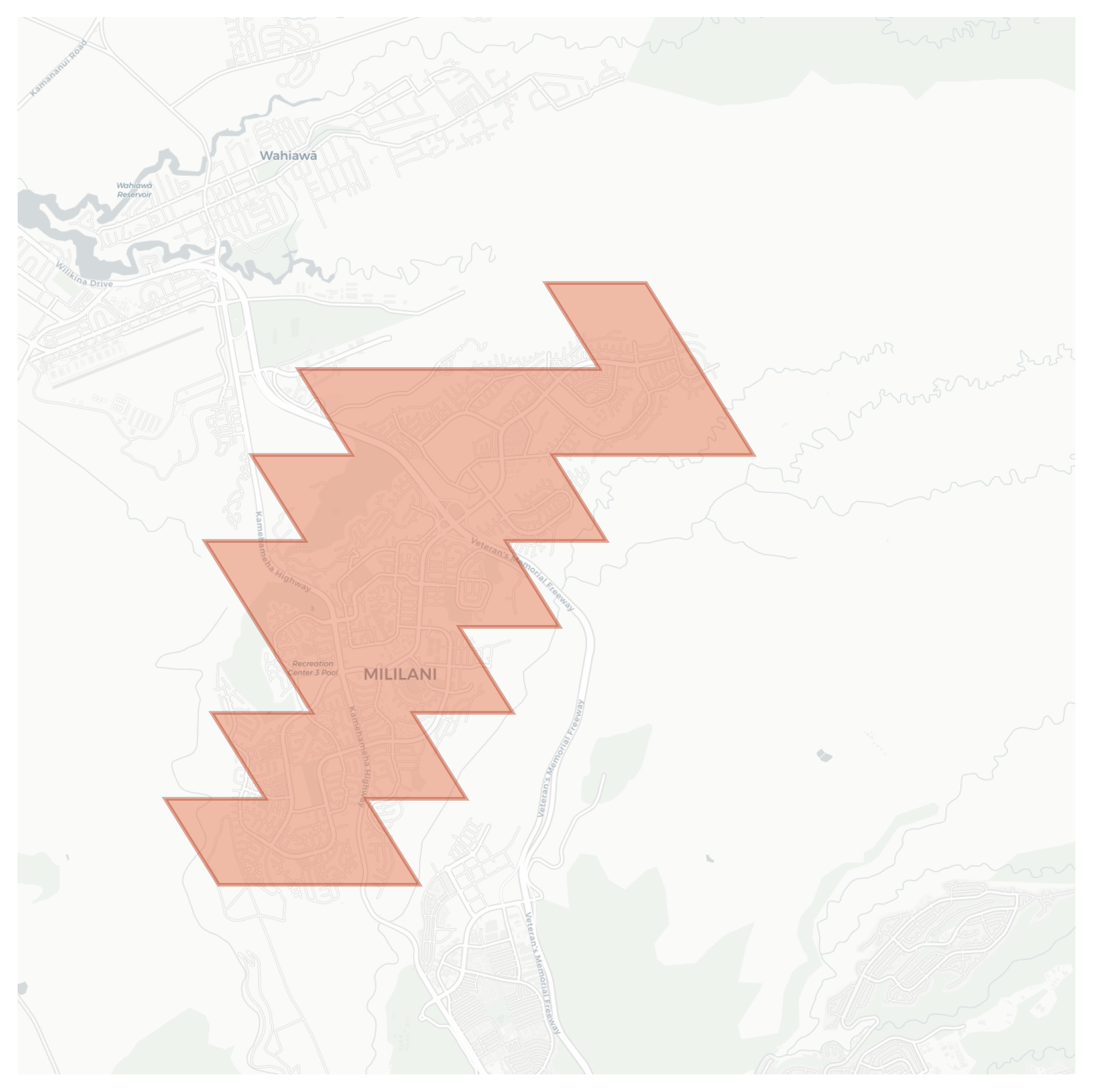 Mililani geographic map