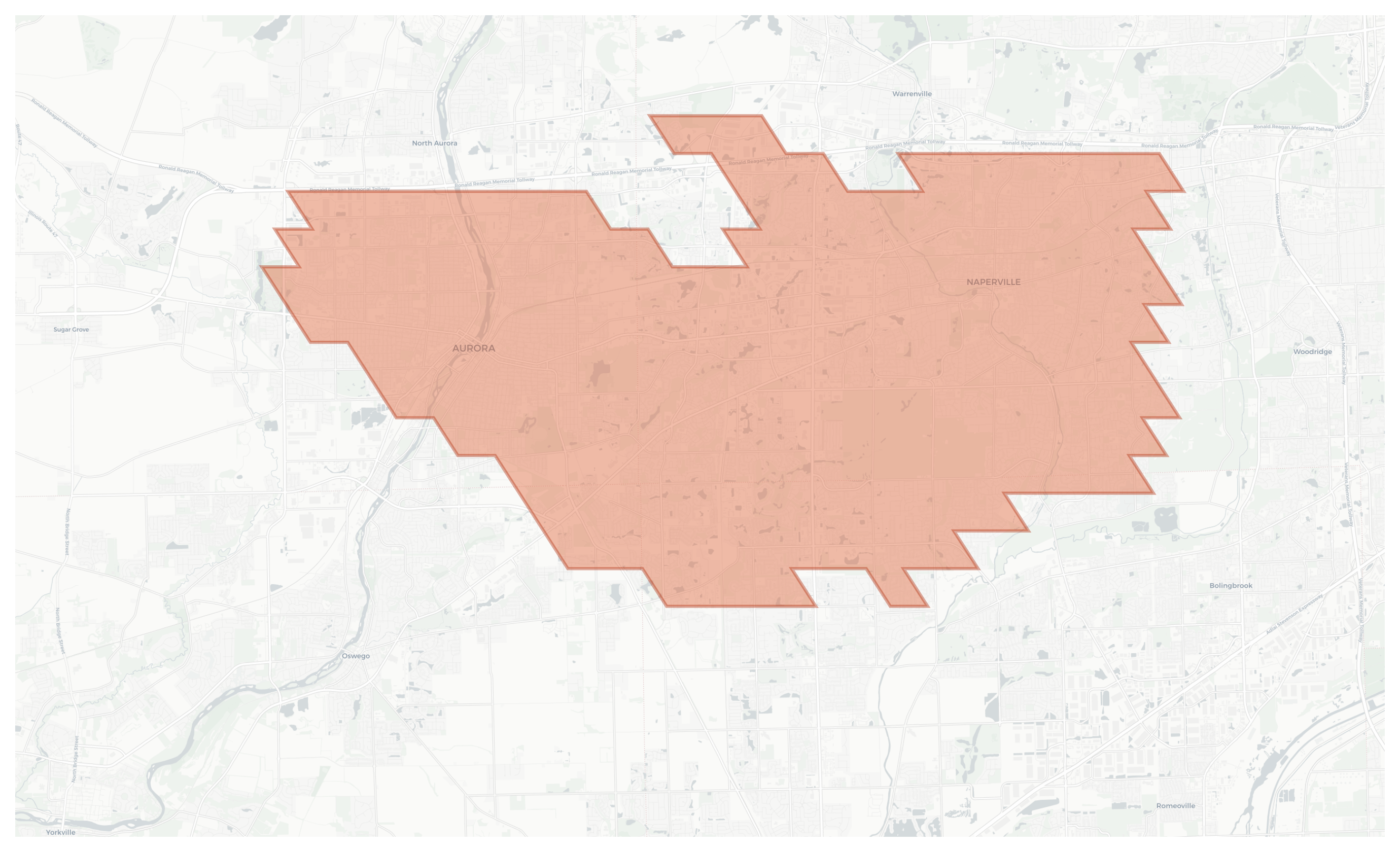Aurora geographic map
