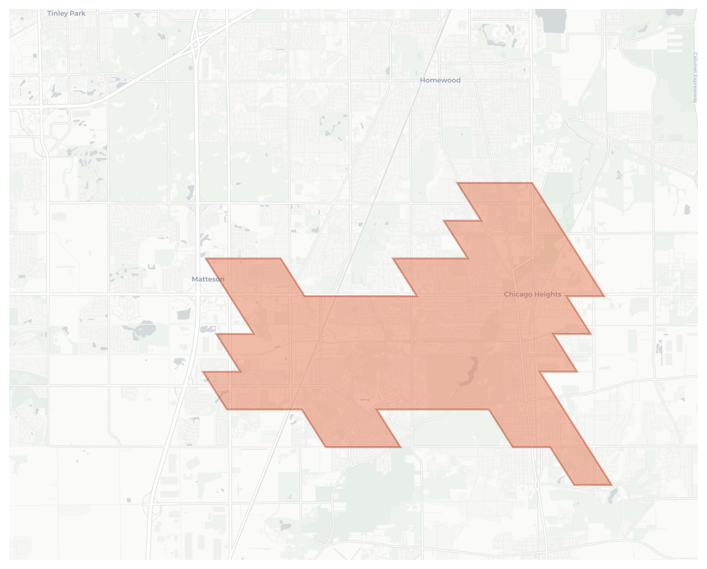 Chicago Heights geographic map