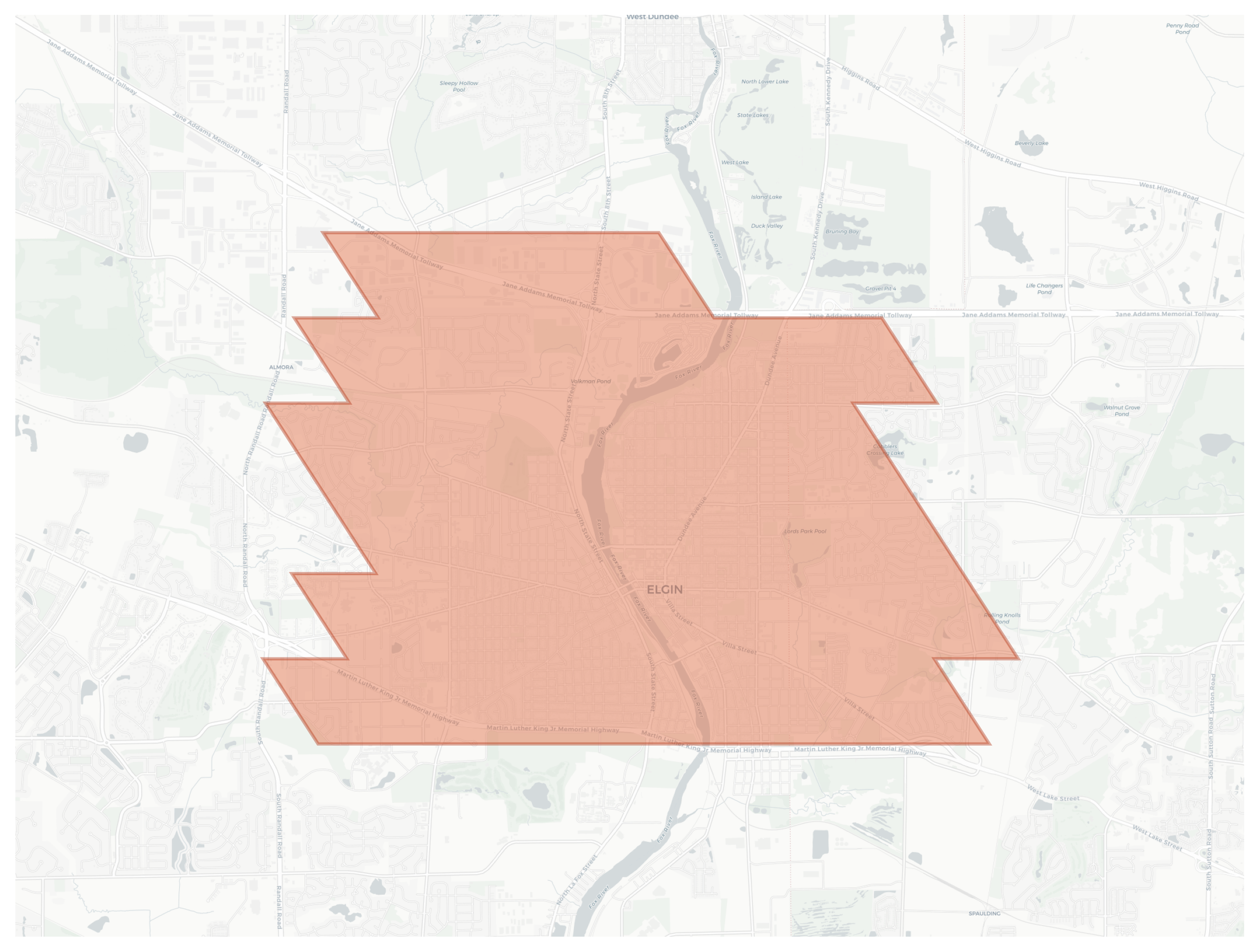 Elgin geographic map