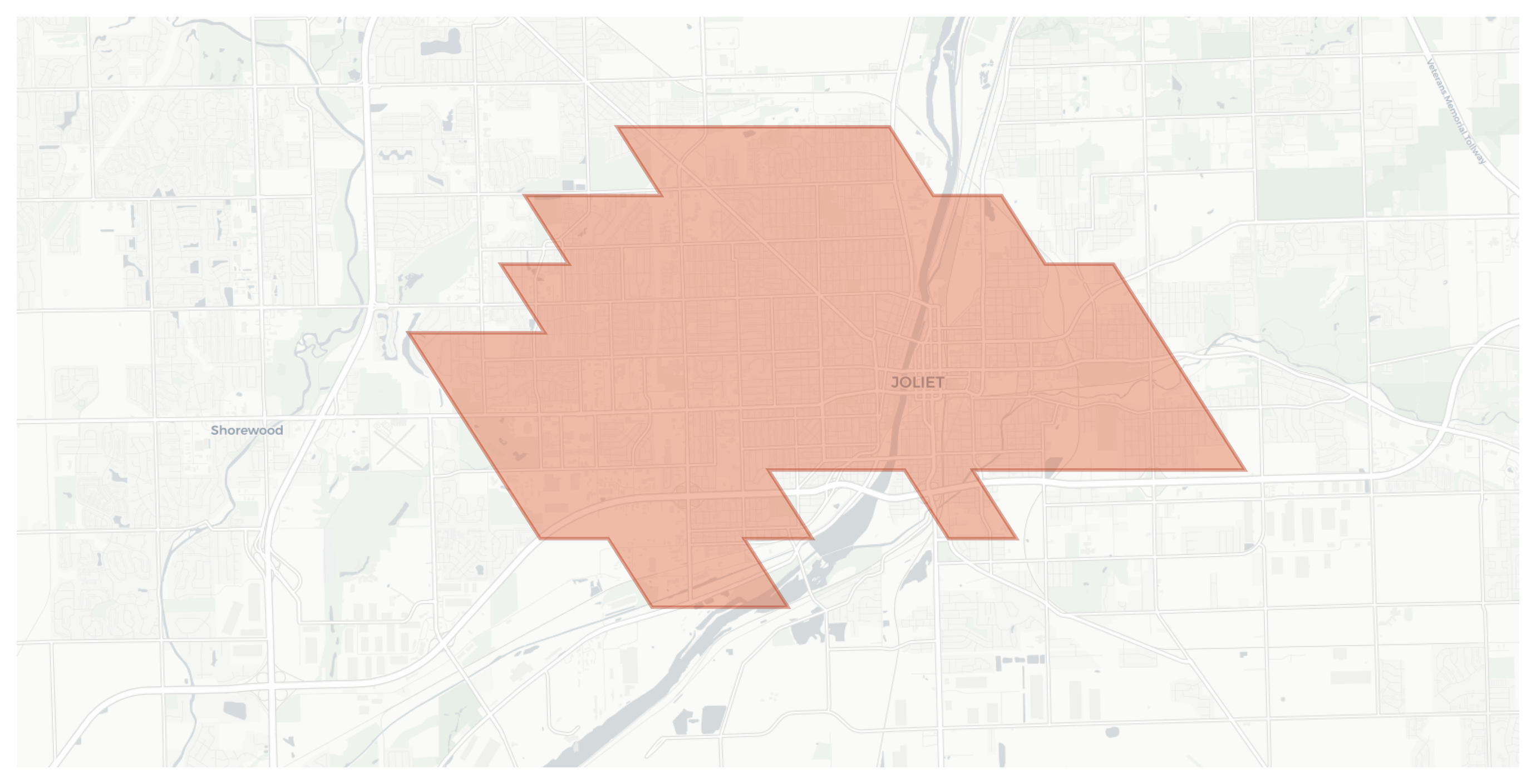 Joliet geographic map