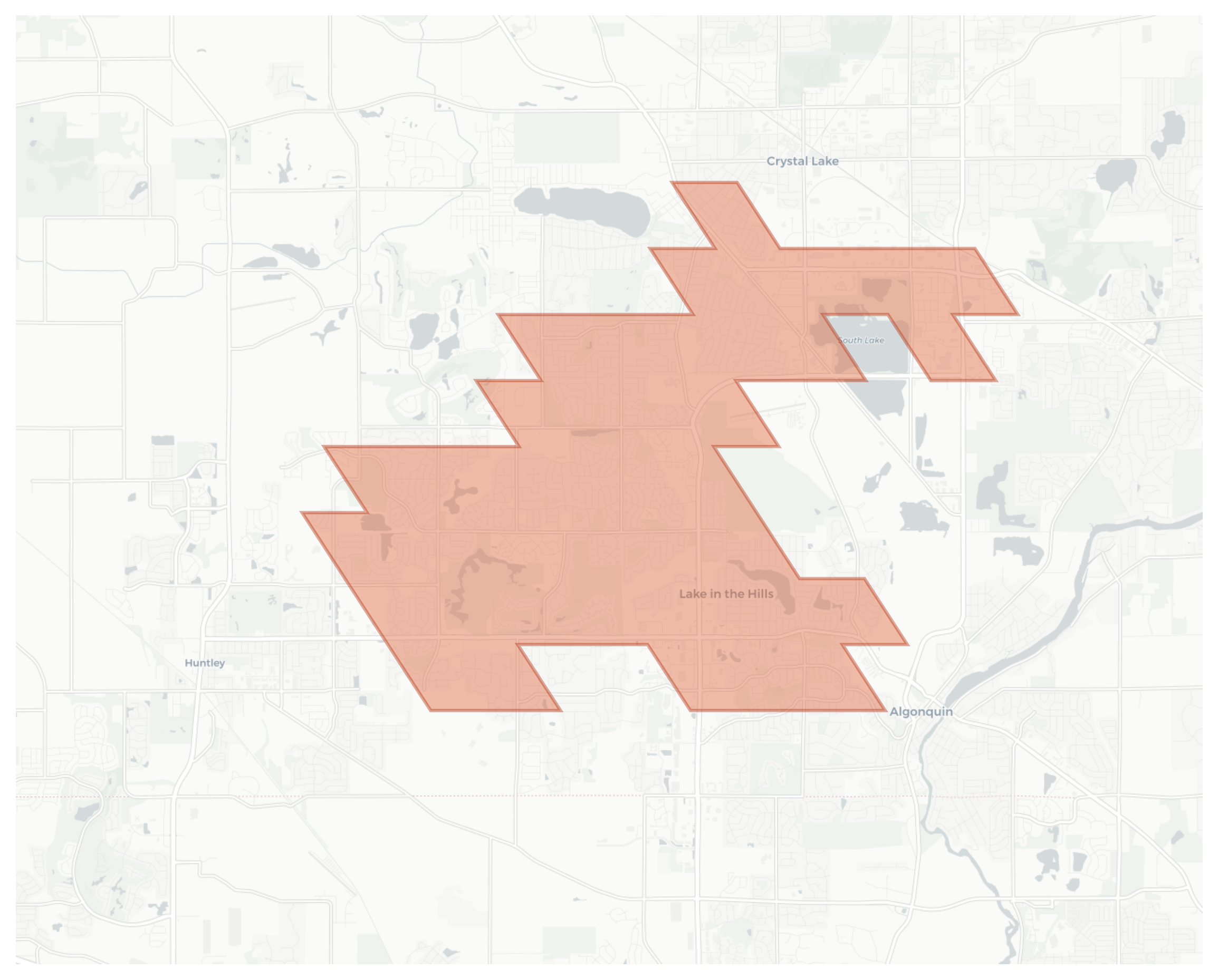 Lake in the Hills geographic map
