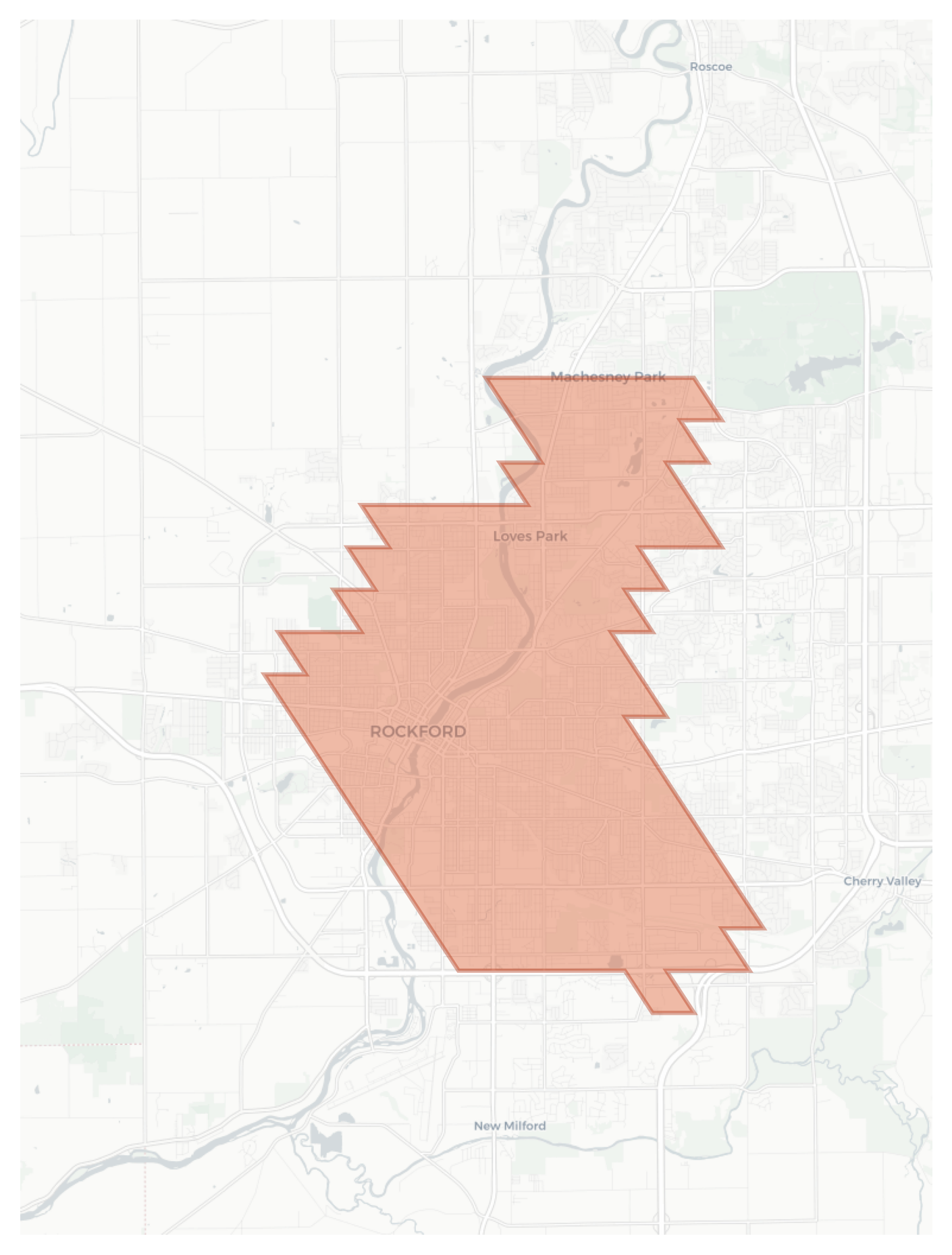 Rockford geographic map