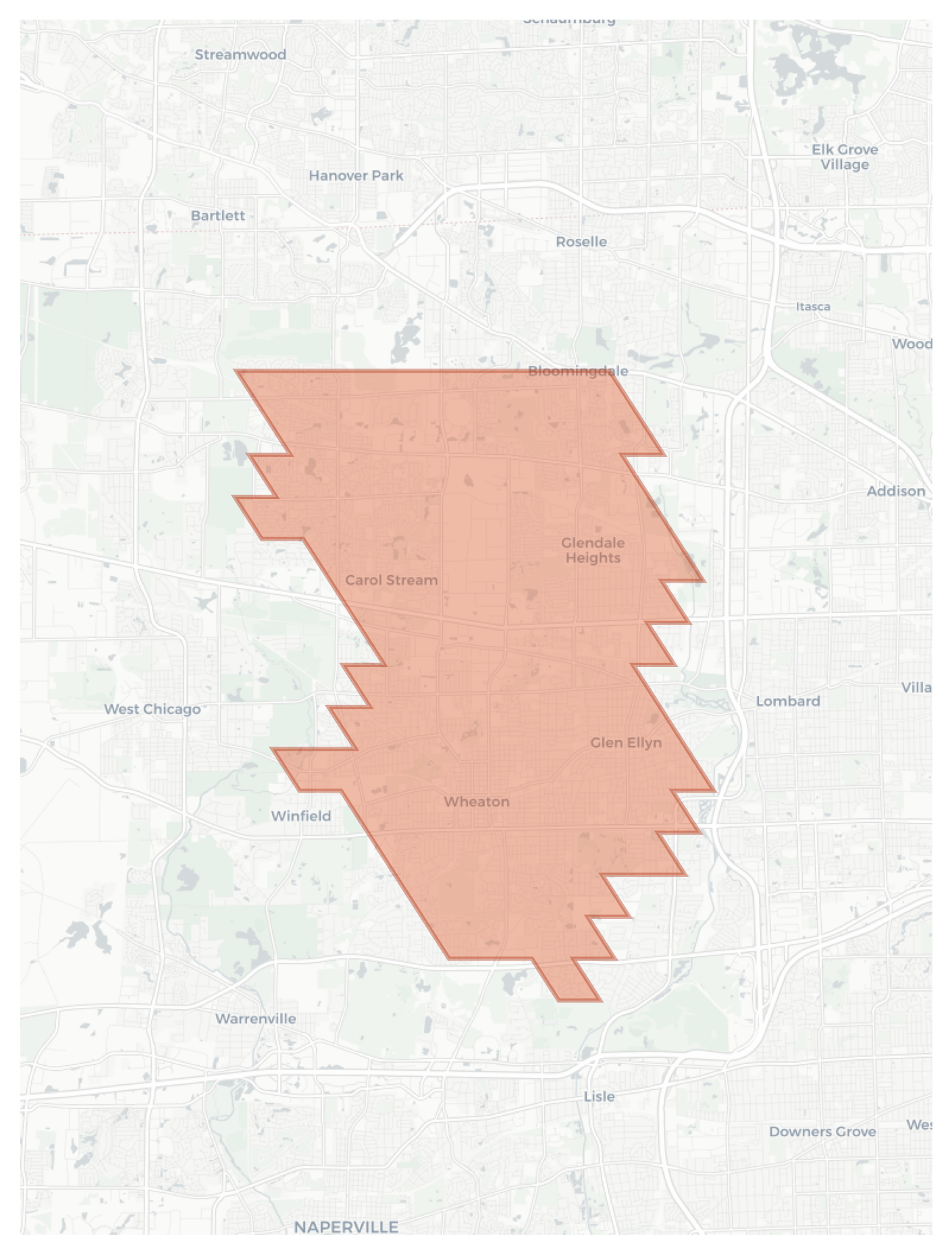 Wheaton geographic map