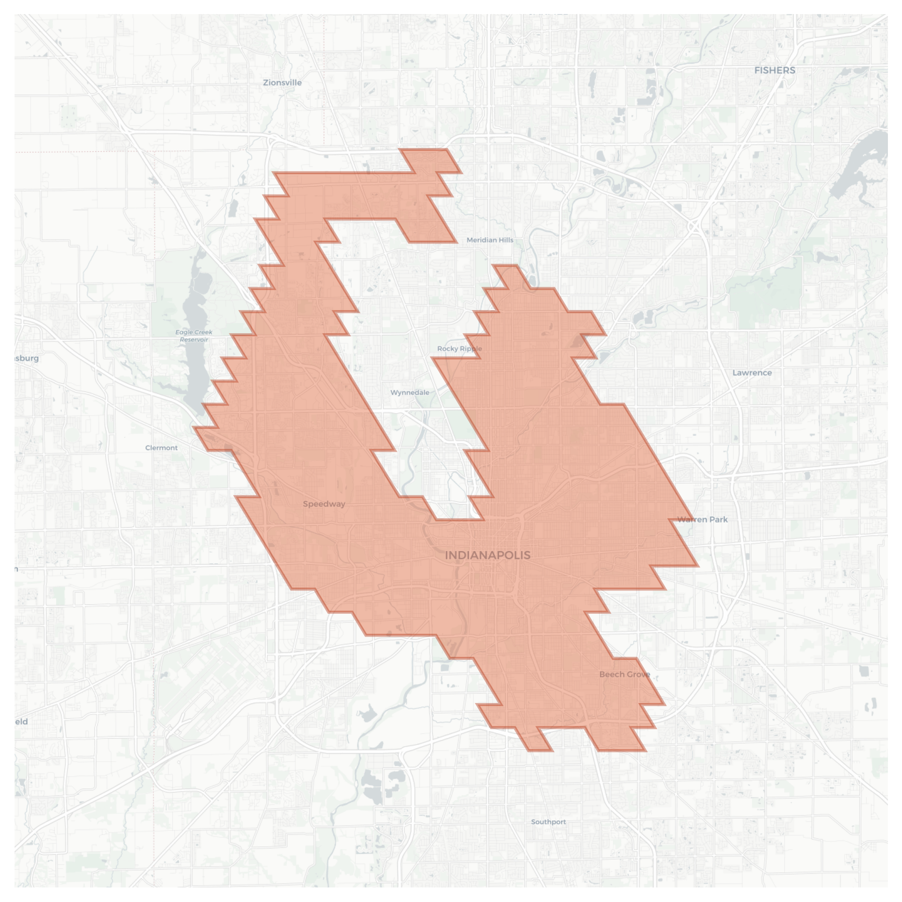 Indianapolis geographic map