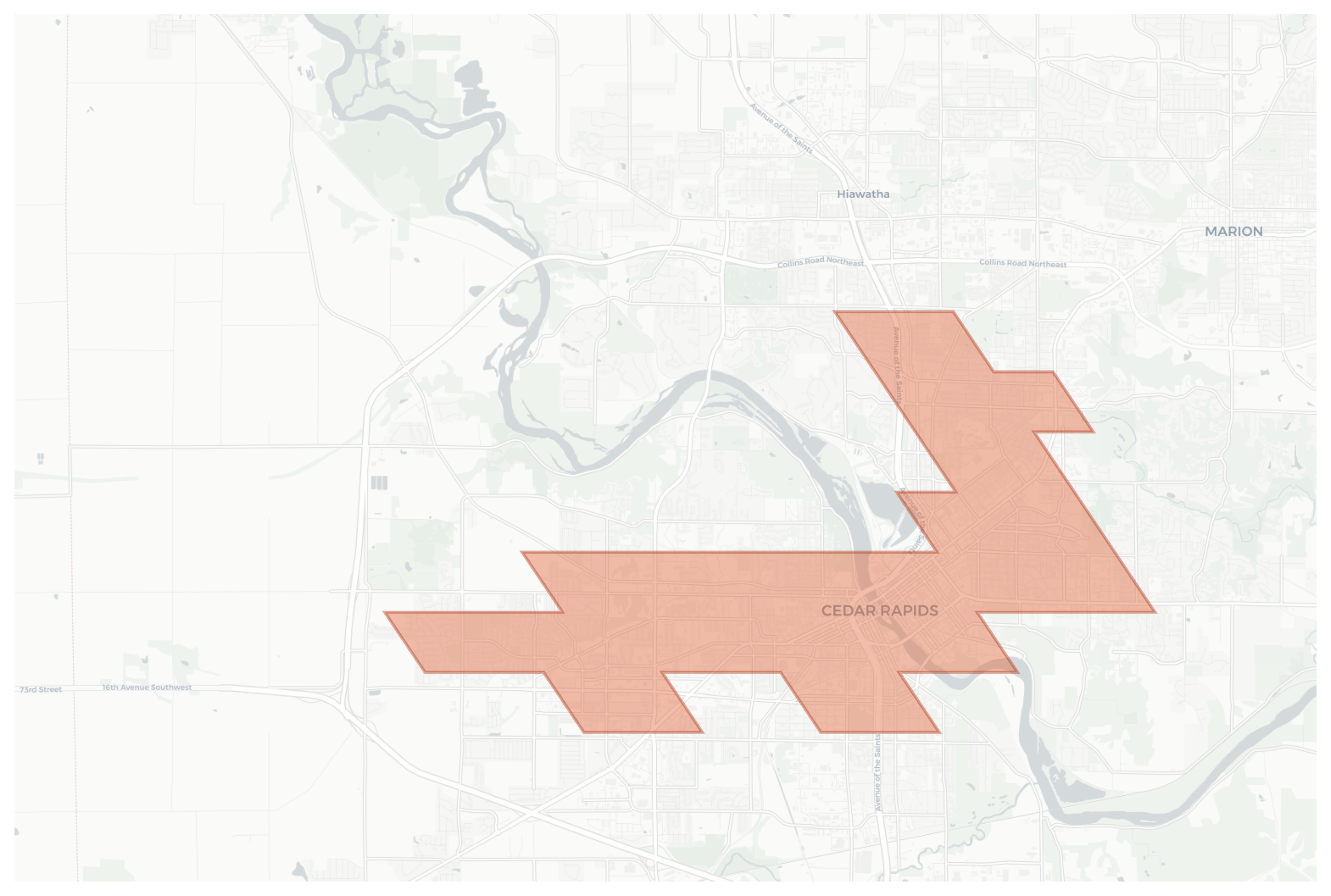 Cedar Rapids geographic map