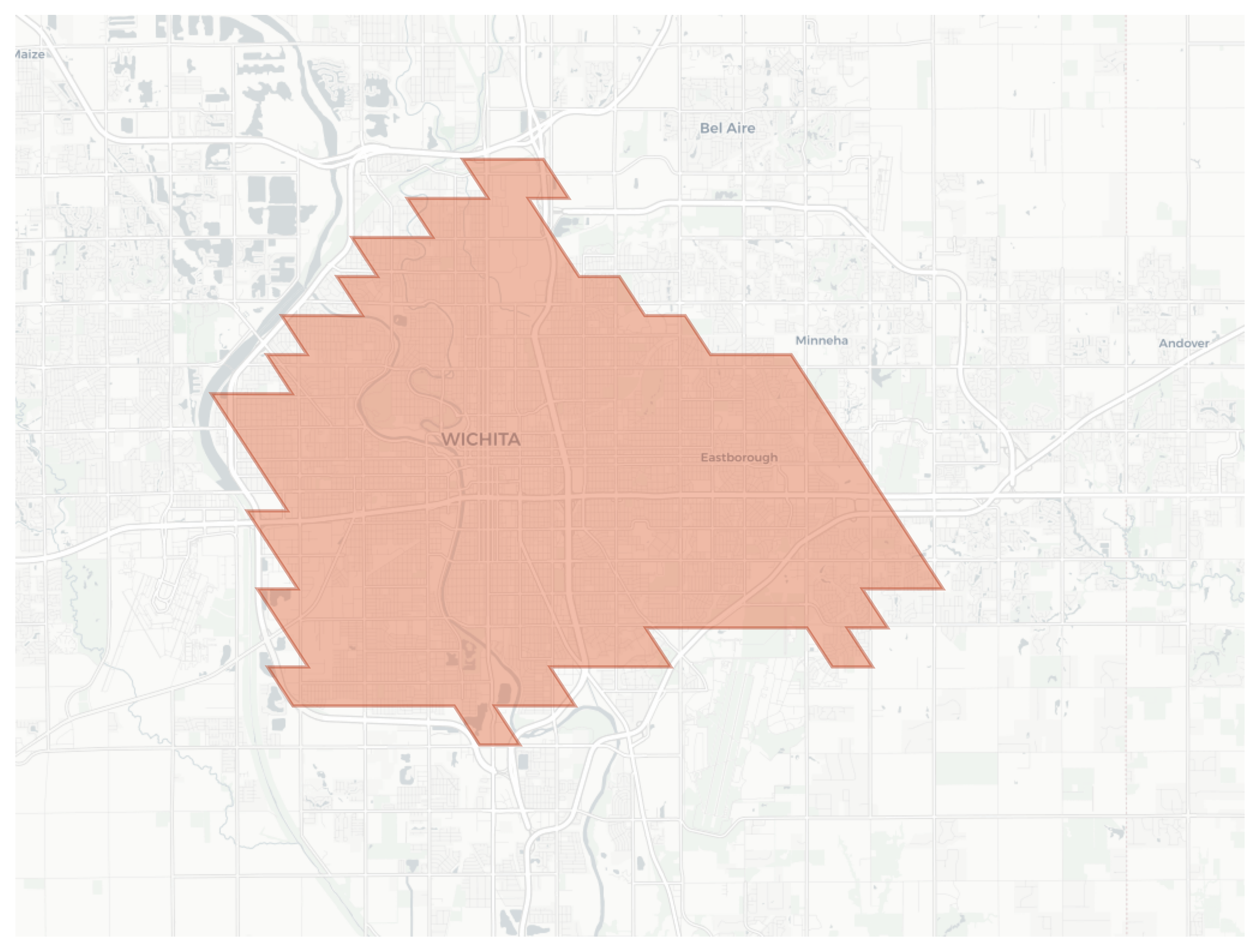 Wichita geographic map