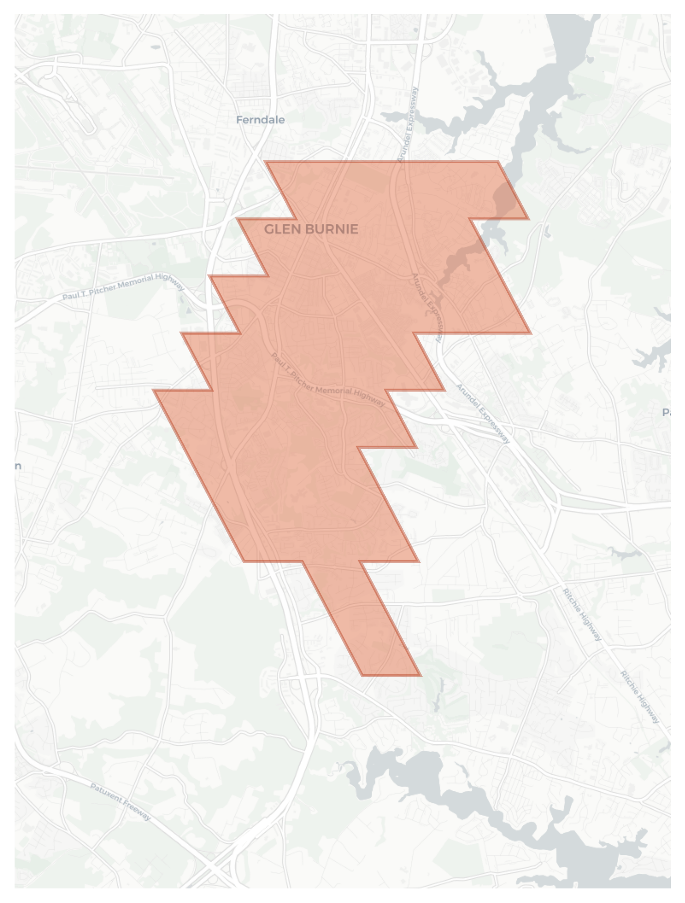 Glen Burnie geographic map