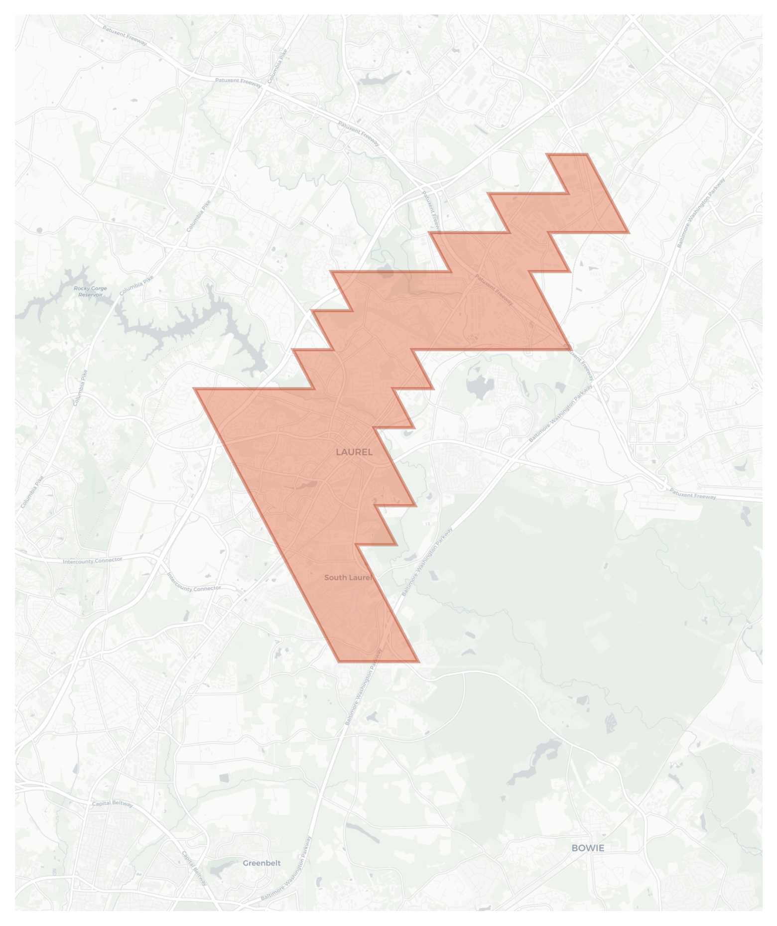 Laurel geographic map