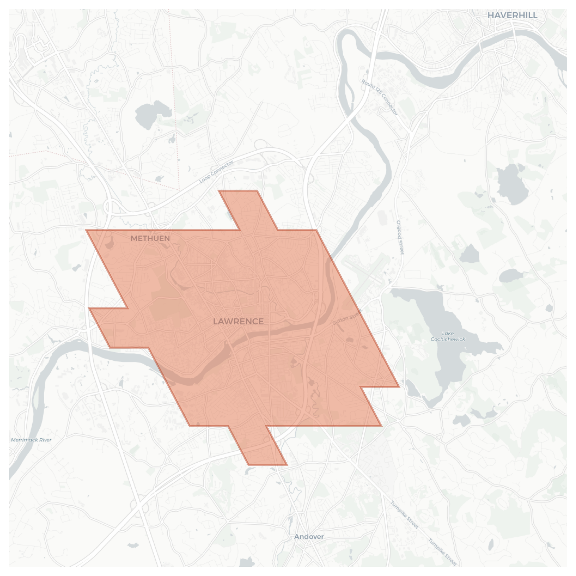 Lawrence geographic map