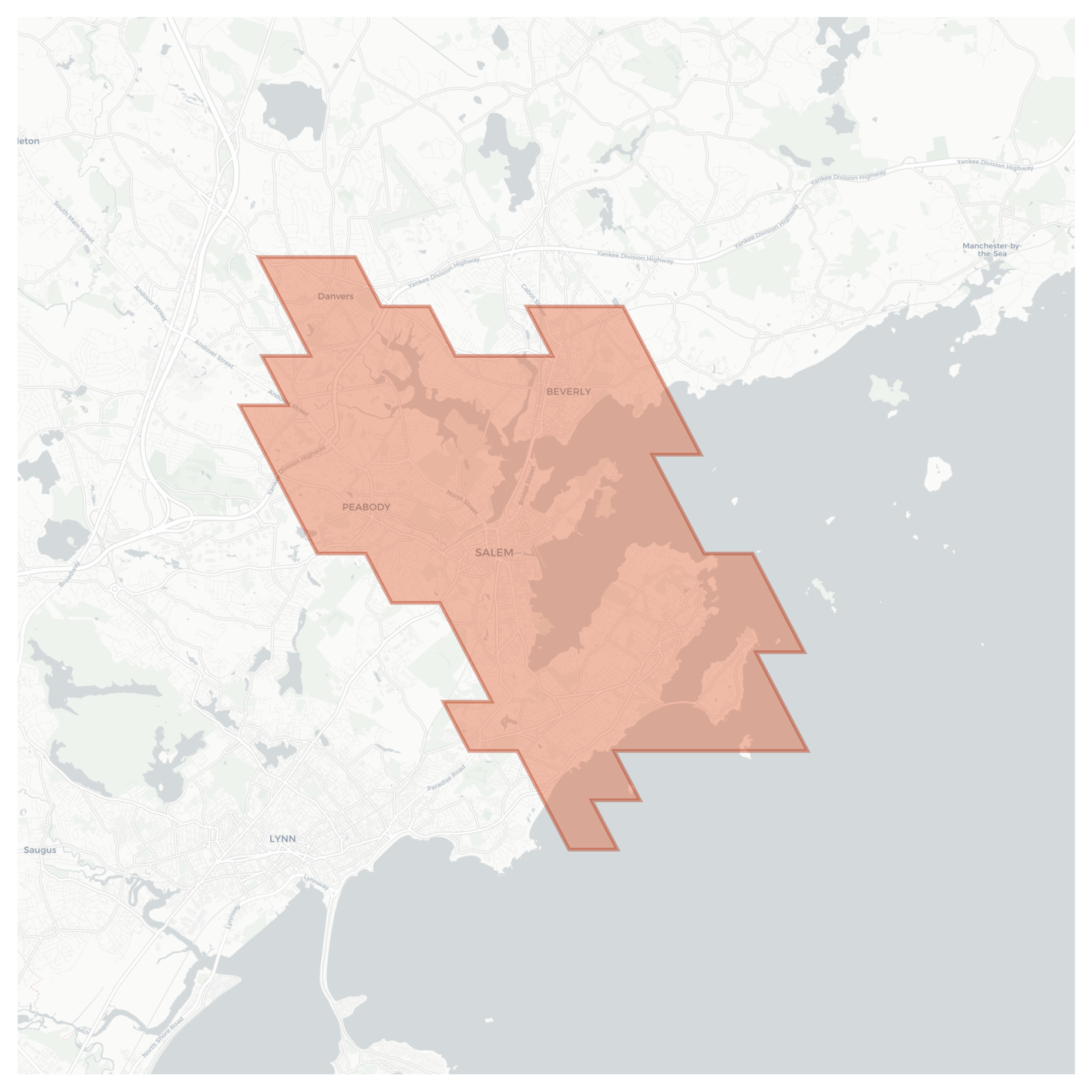 Peabody geographic map
