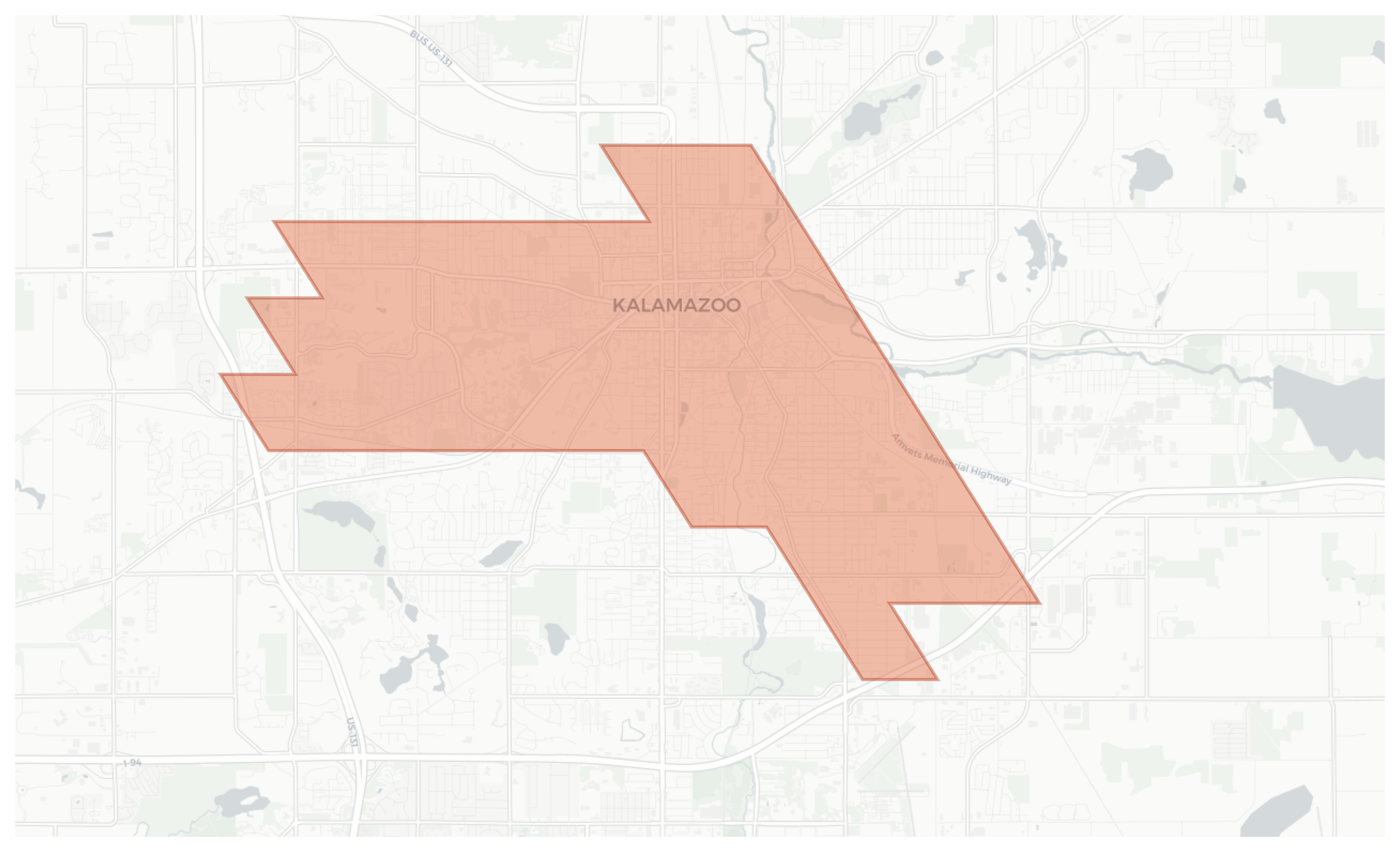Kalamazoo geographic map