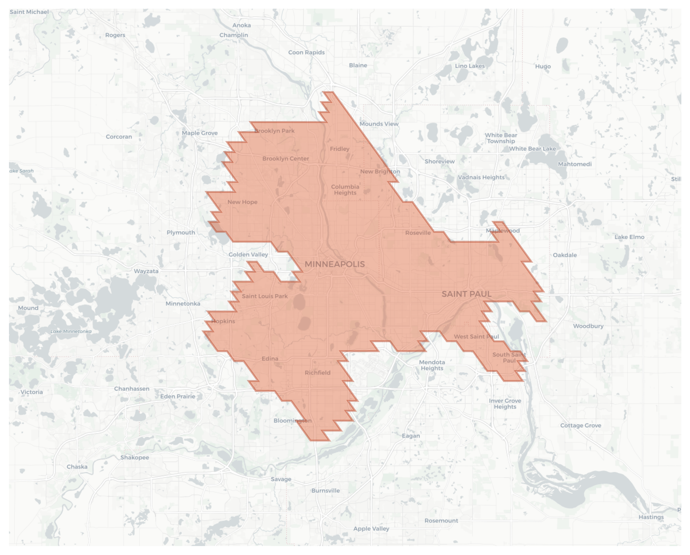 Minneapolis [Saint Paul] geographic map