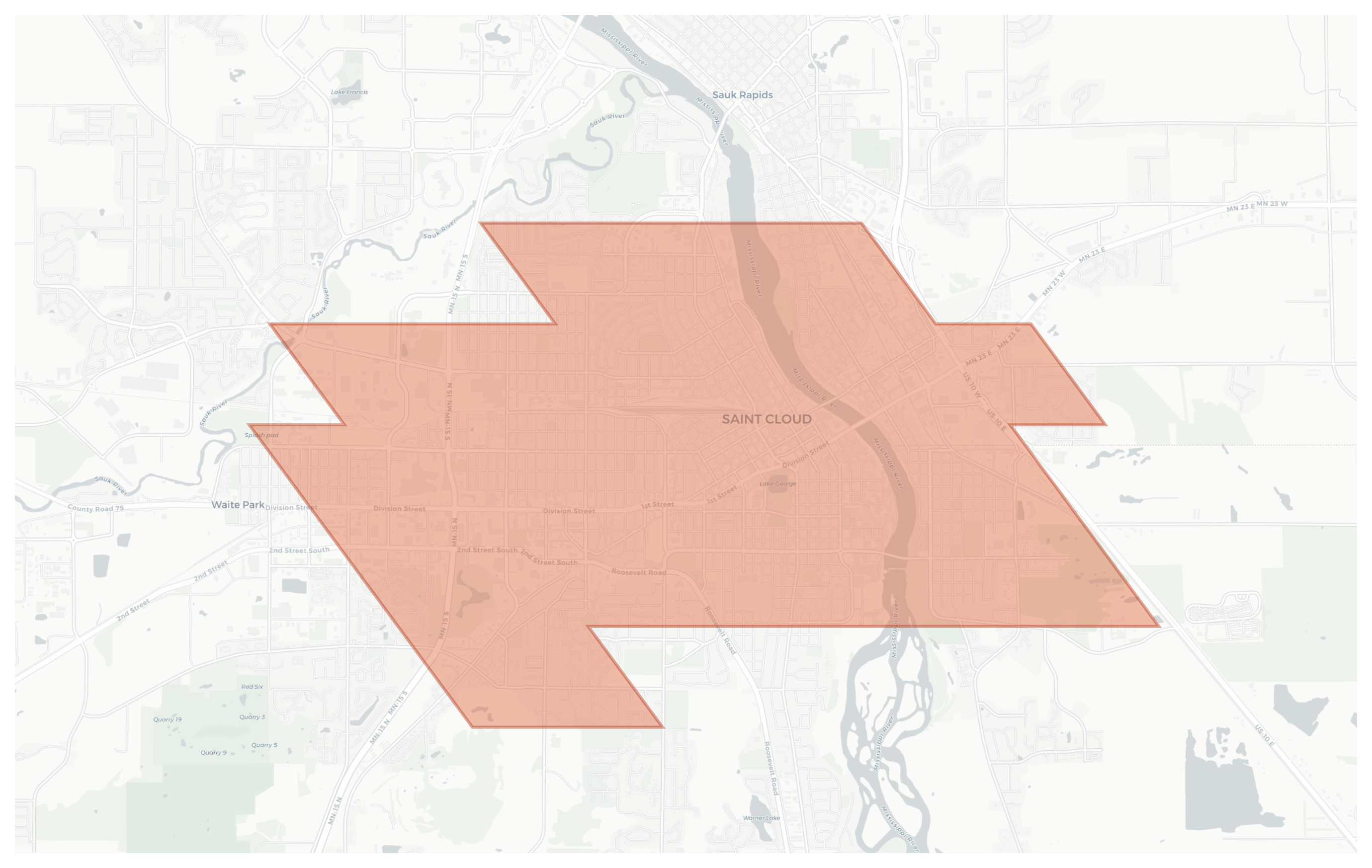 Saint Cloud geographic map