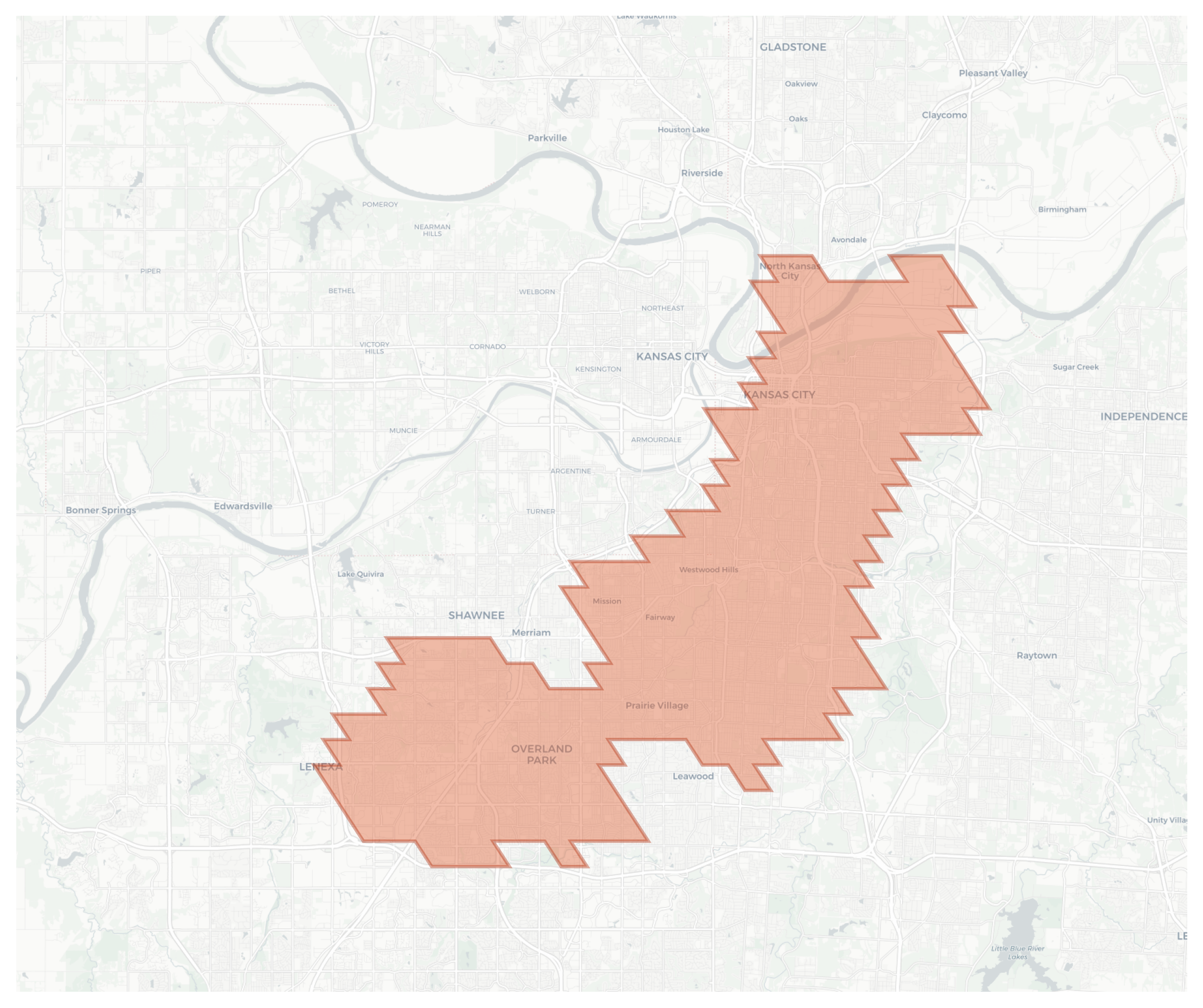 Kansas City geographic map