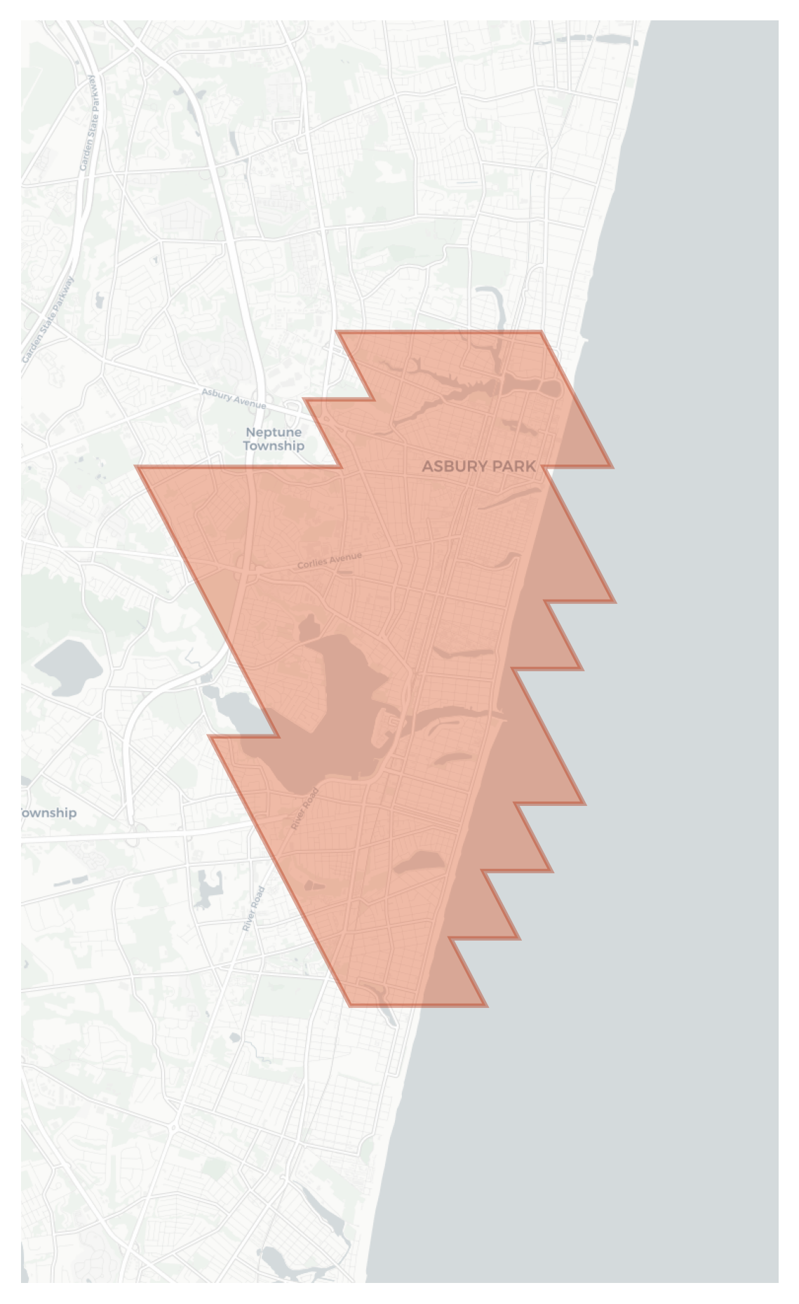 Asbury Park geographic map
