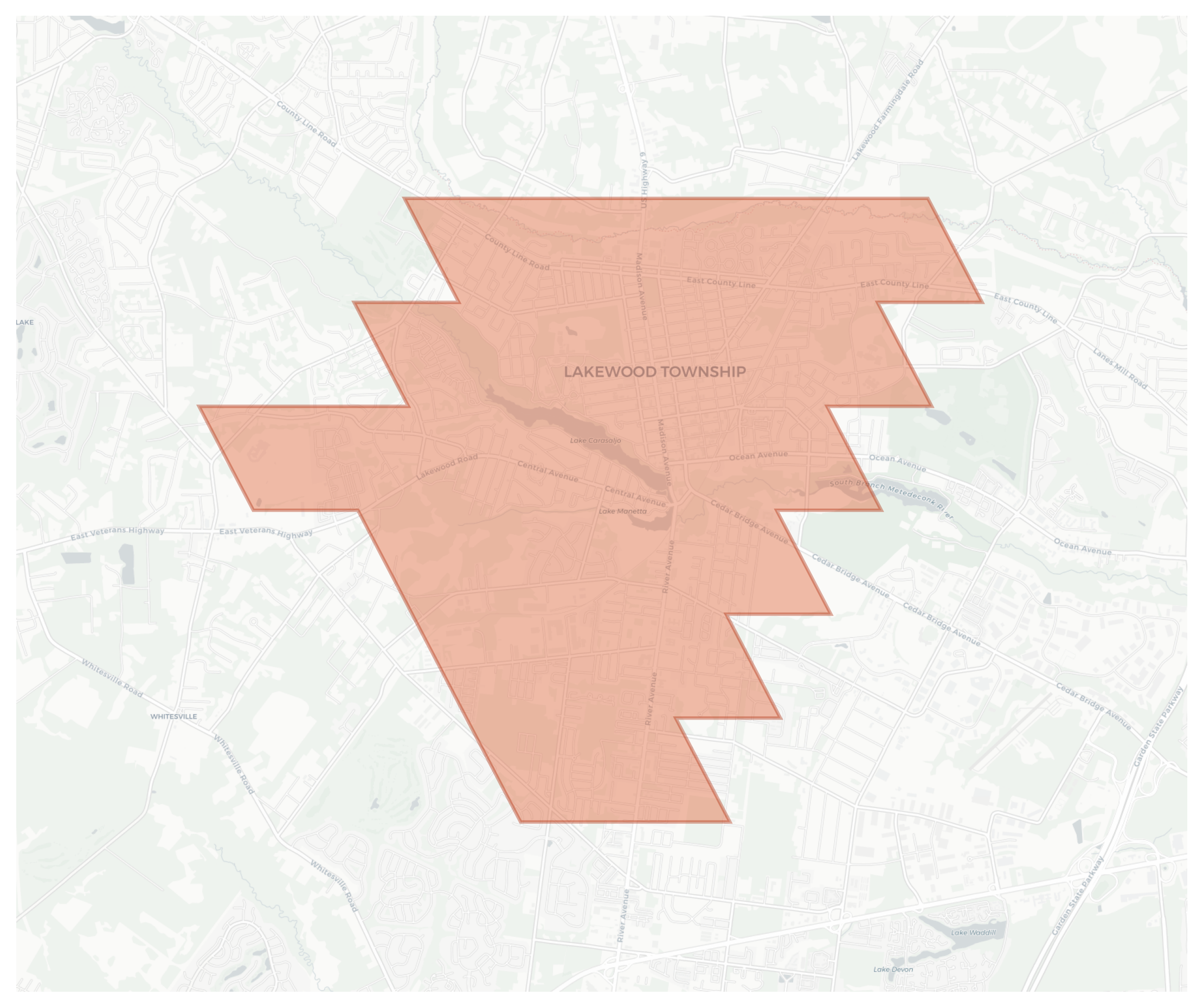 Lakewood Township geographic map