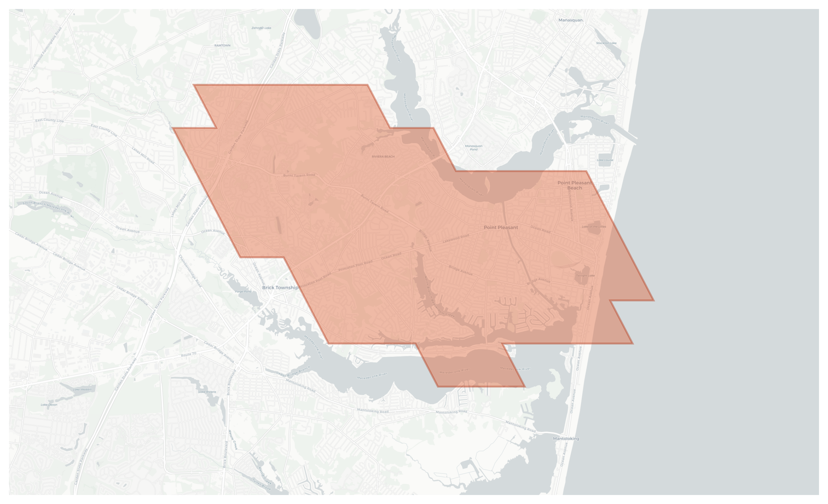 Point Pleasant geographic map