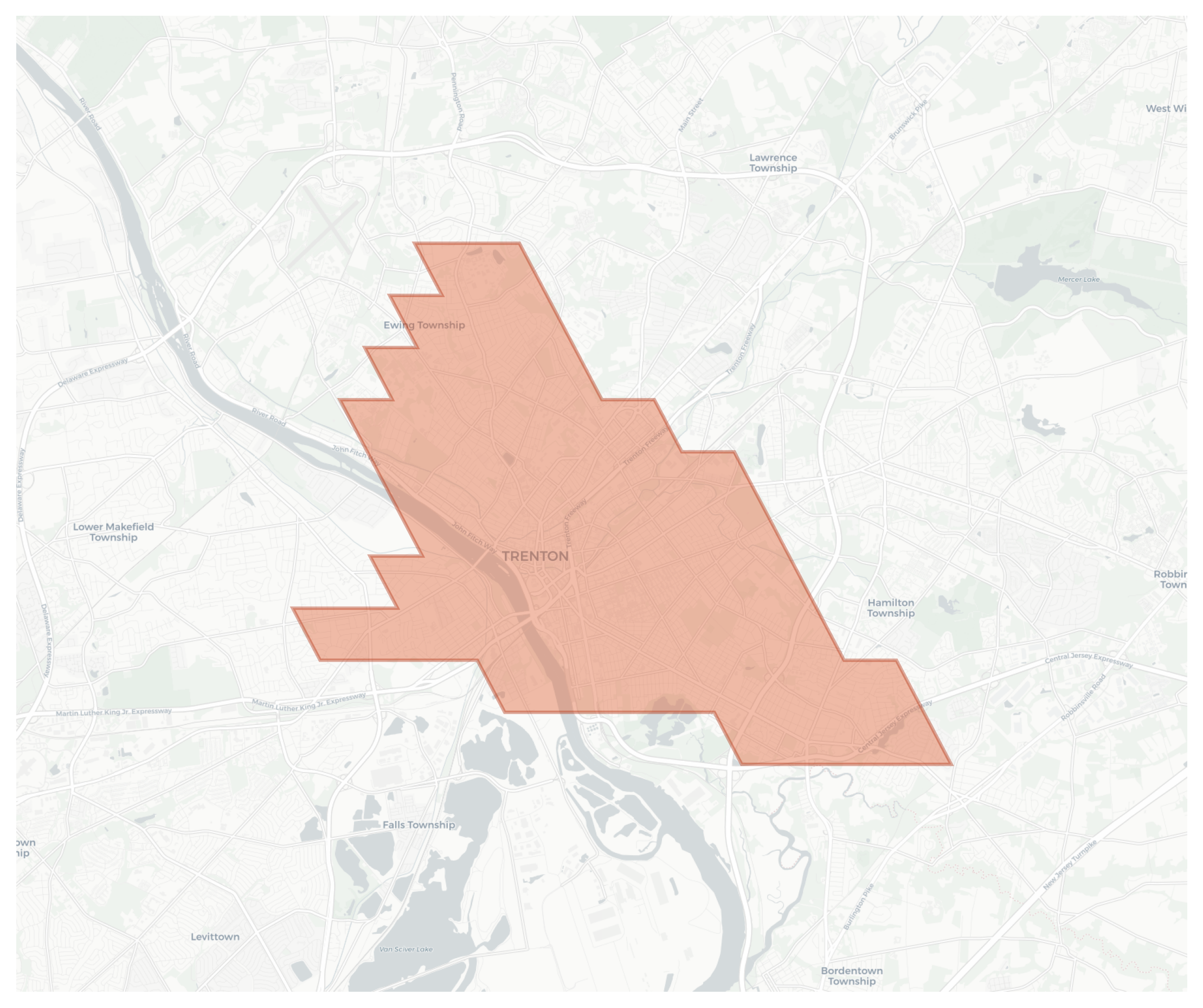 Trenton geographic map