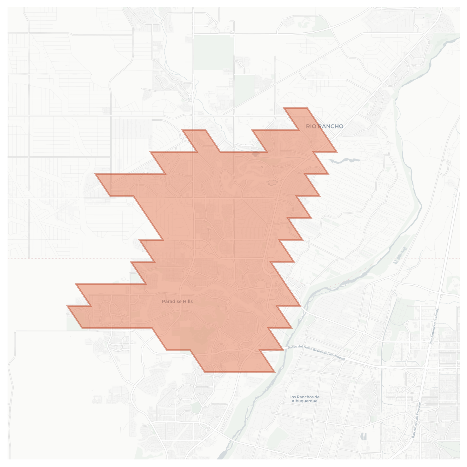 Paradise Hills geographic map