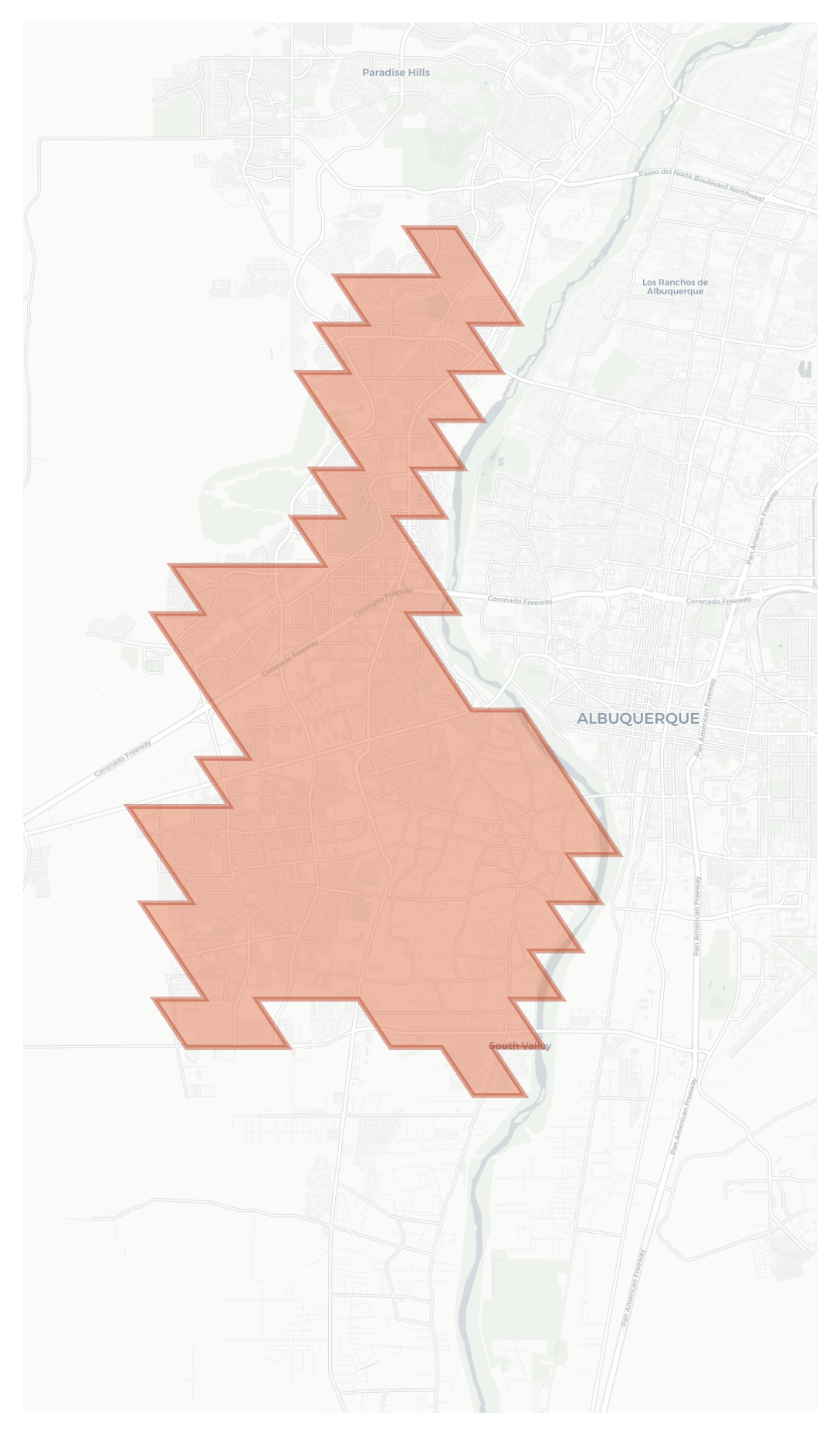 South Valley geographic map