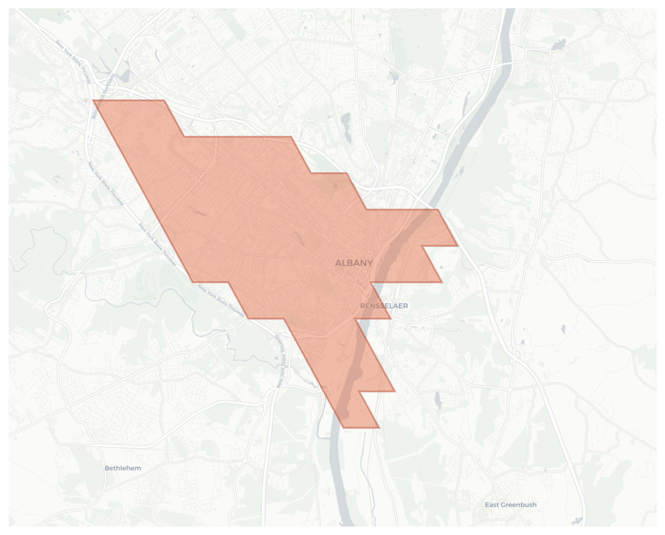 Albany geographic map