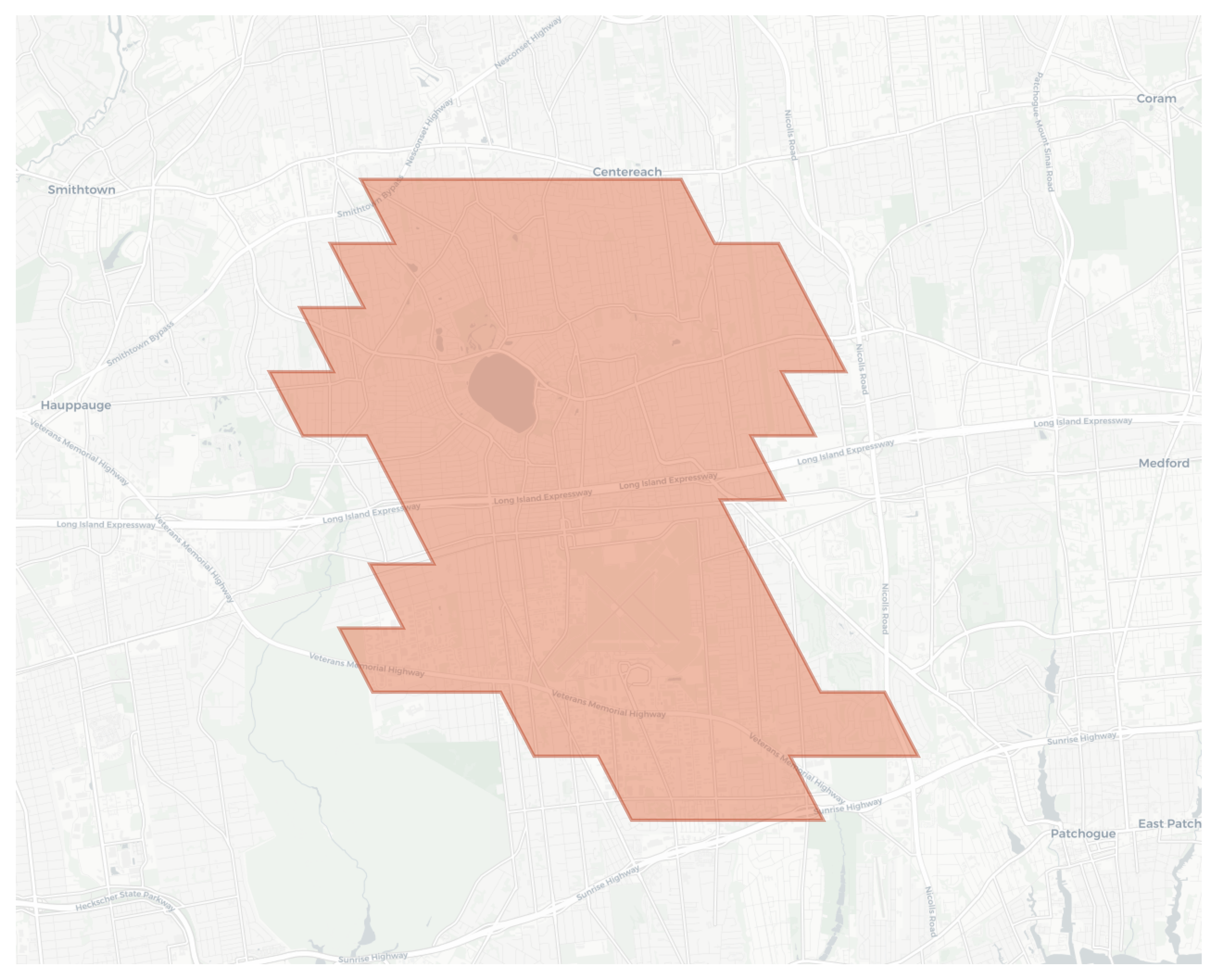 Lake Ronkonkoma geographic map