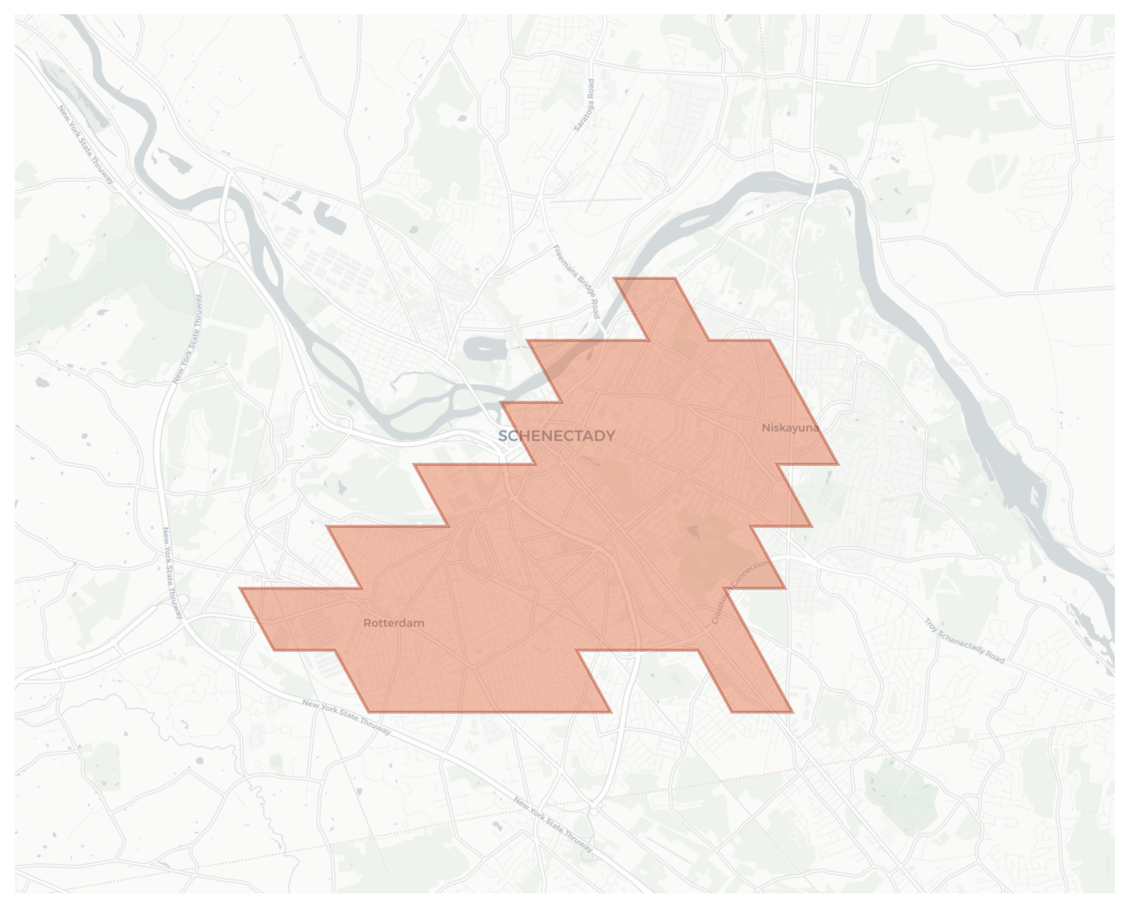 Schenectady geographic map