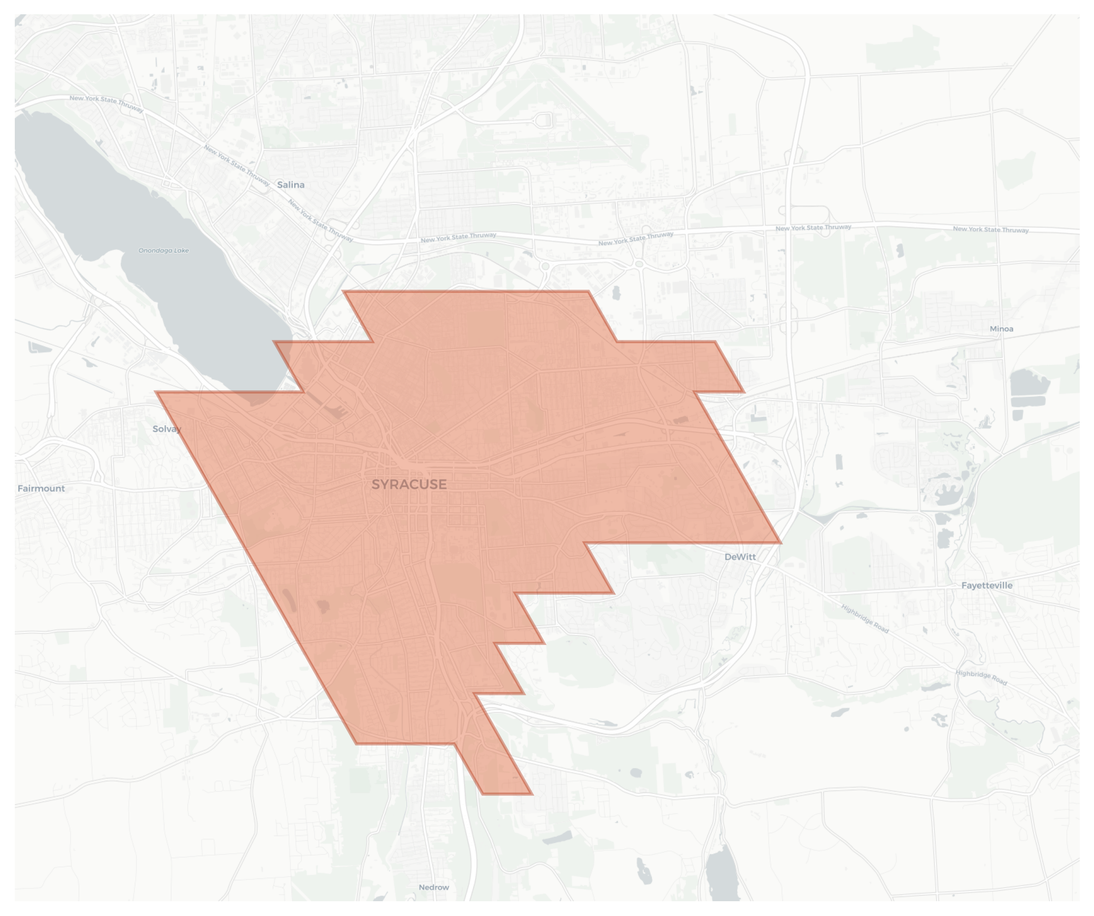 Syracuse geographic map