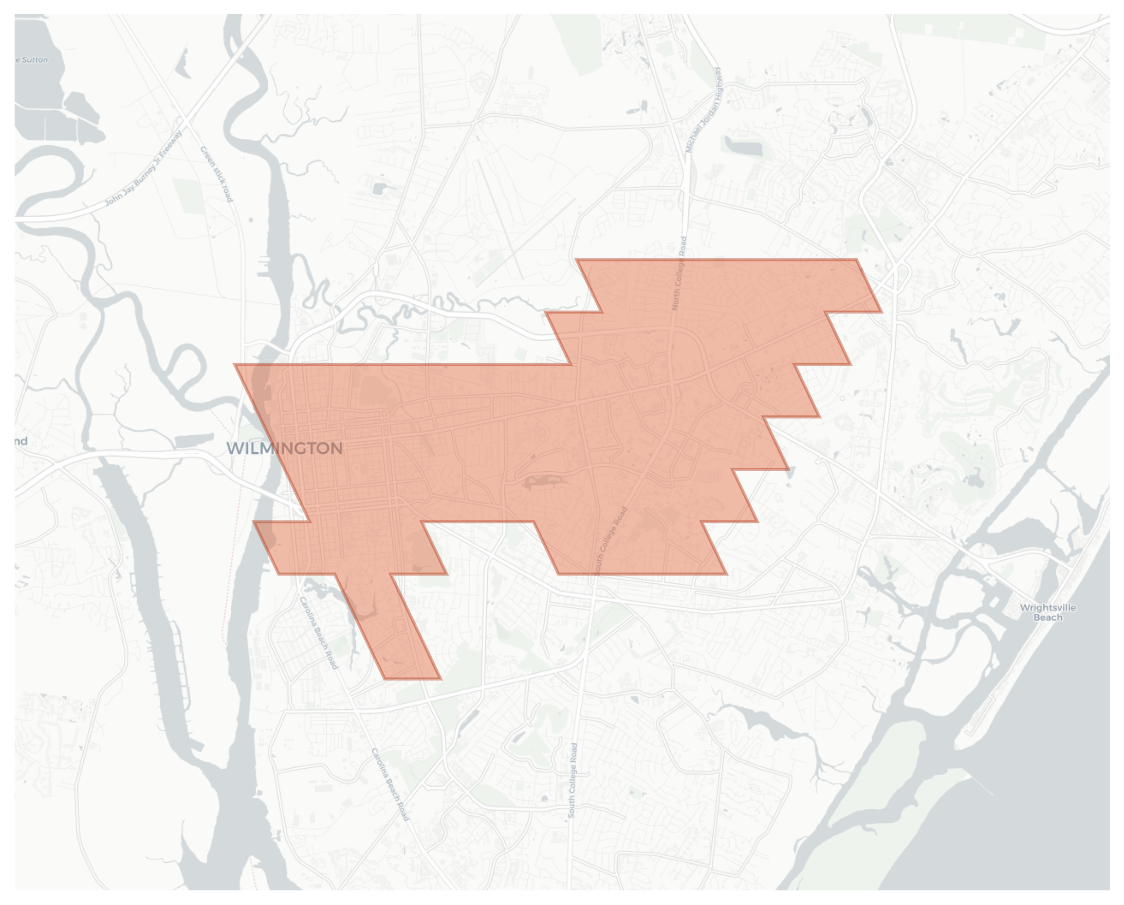 Wilmington geographic map