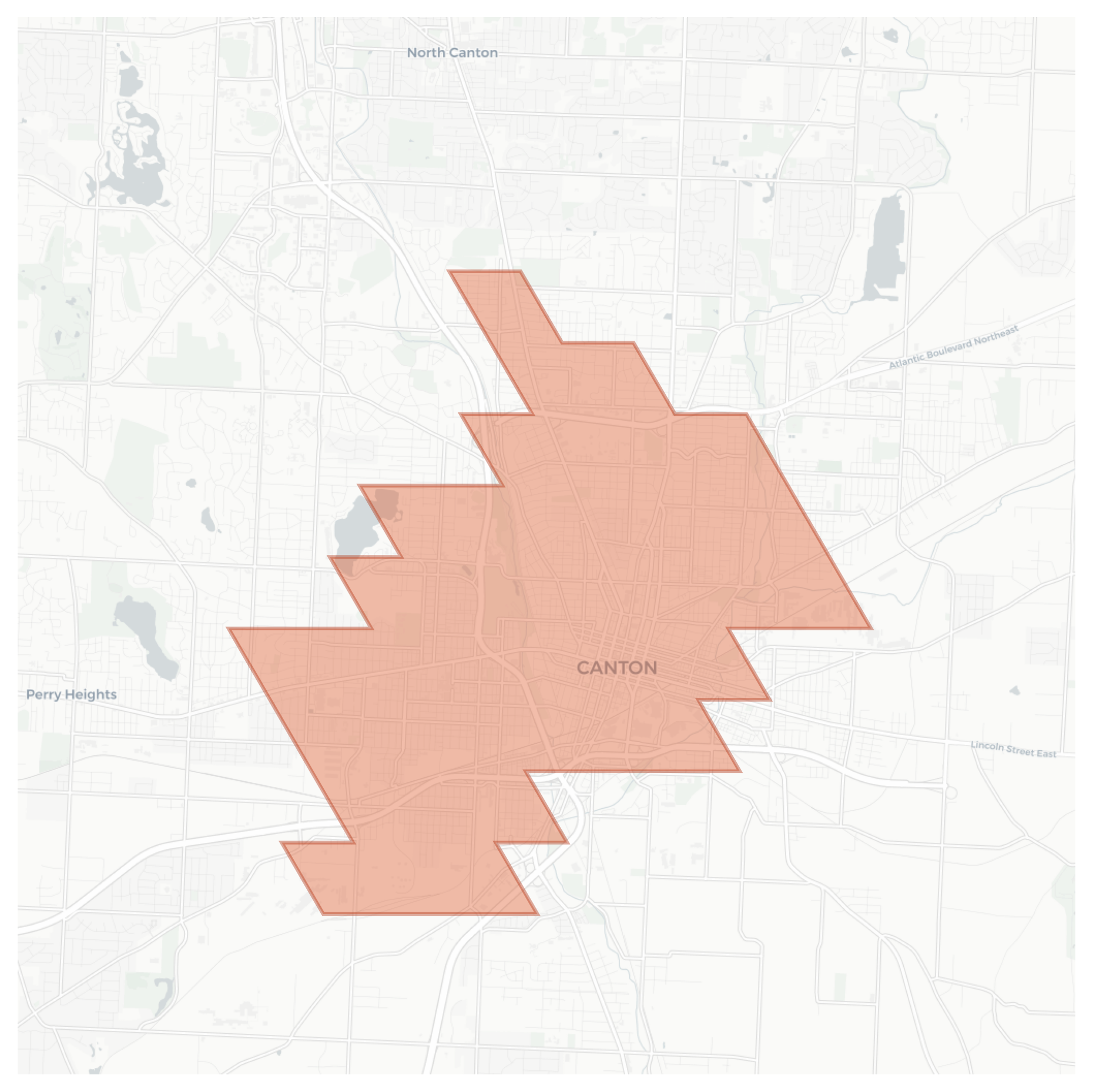 Canton geographic map