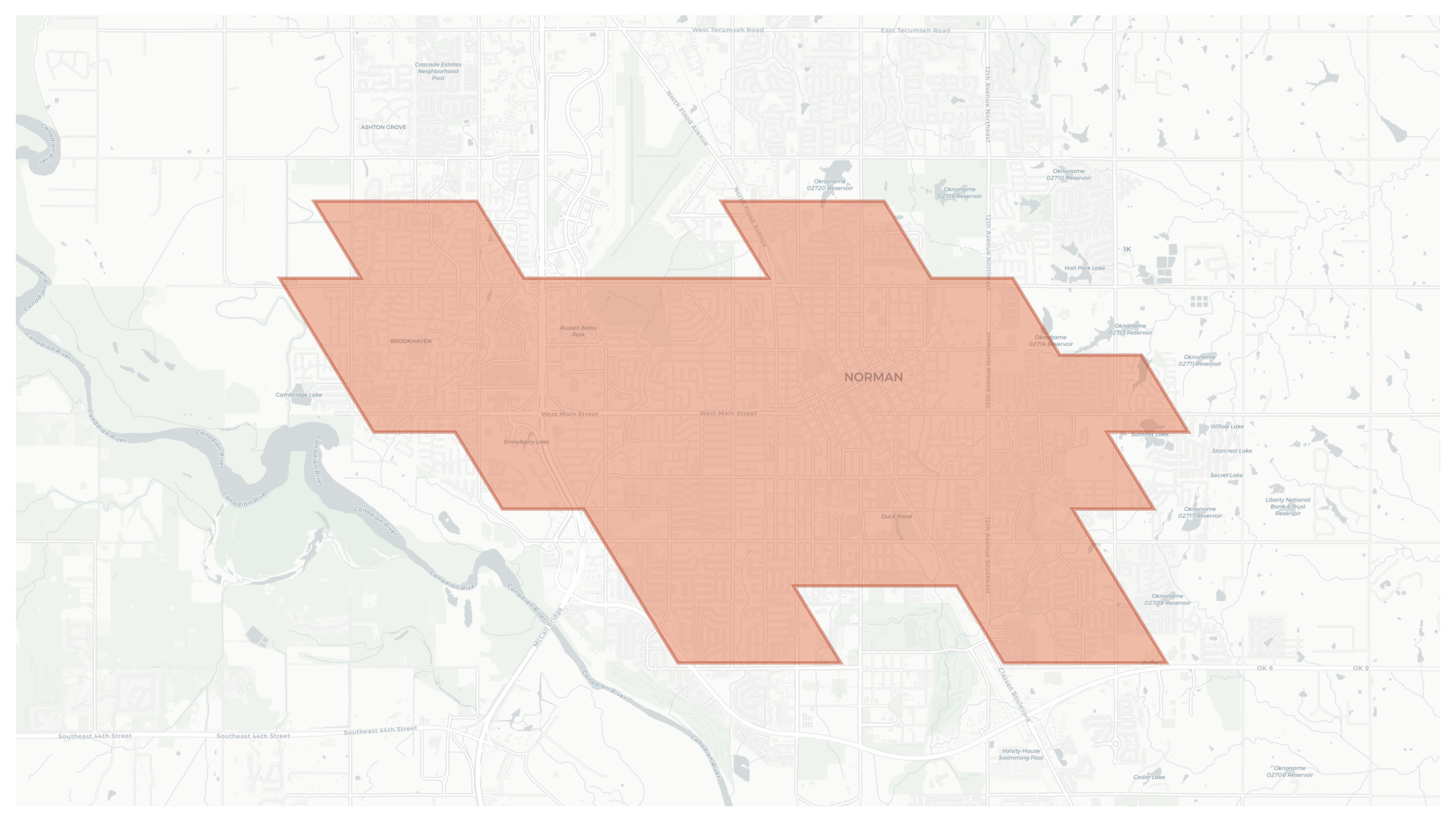 Norman geographic map