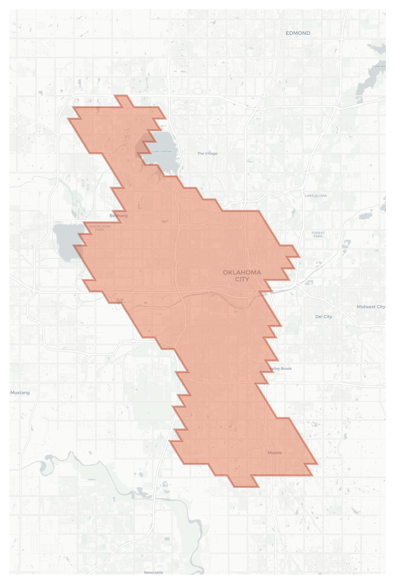 Oklahoma City geographic map