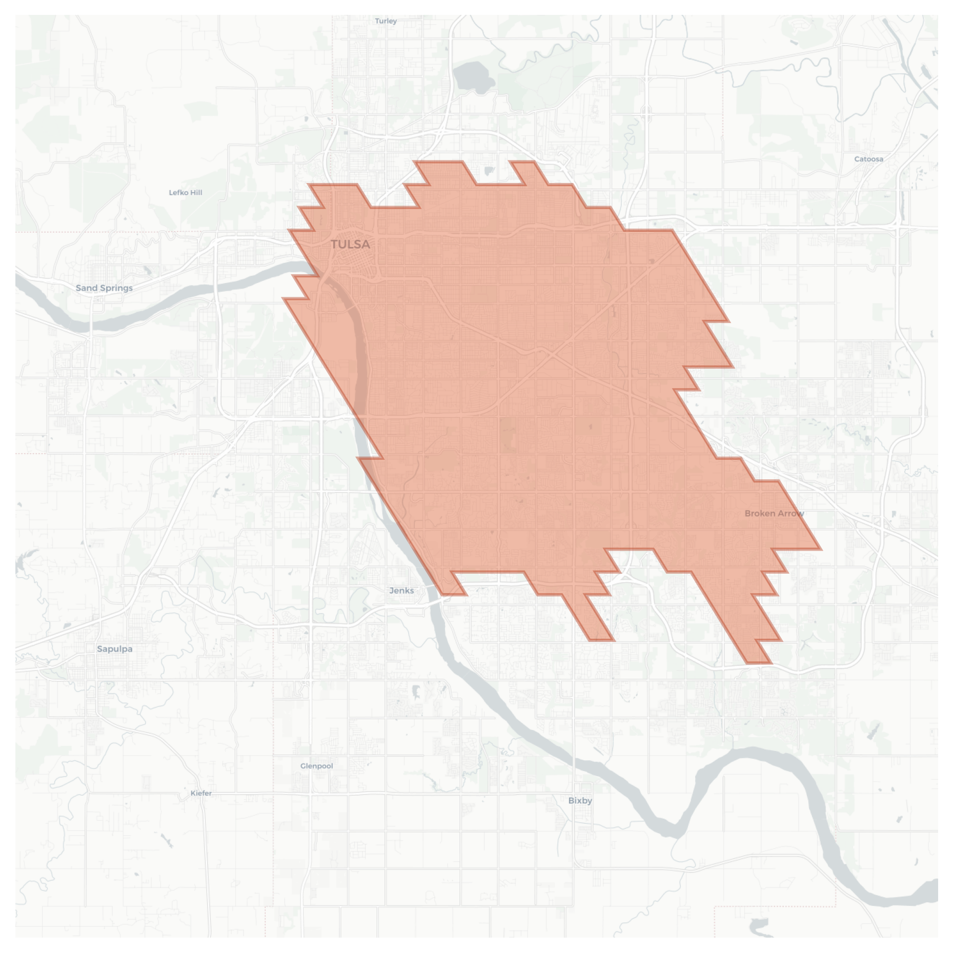 Tulsa geographic map