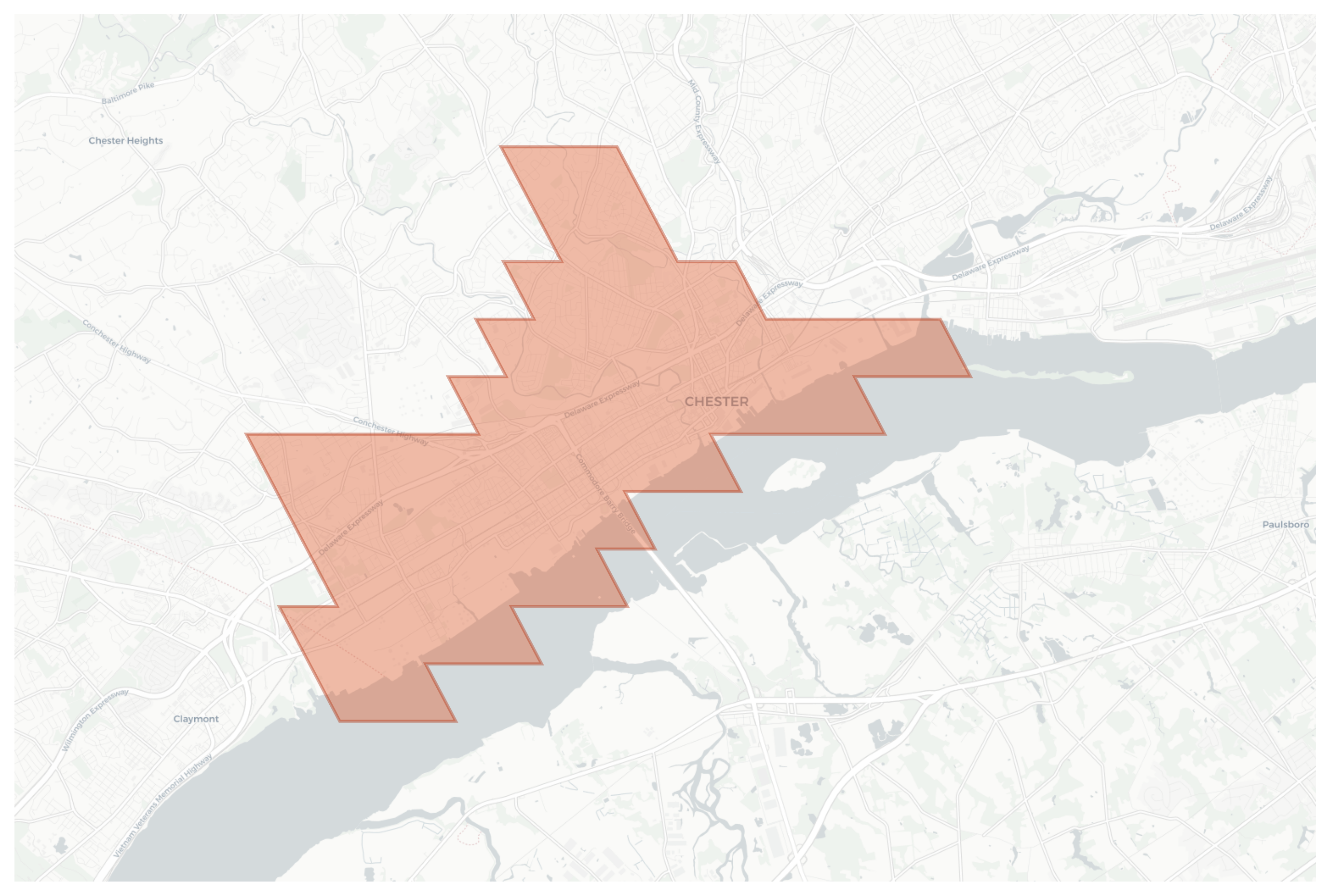Chester geographic map