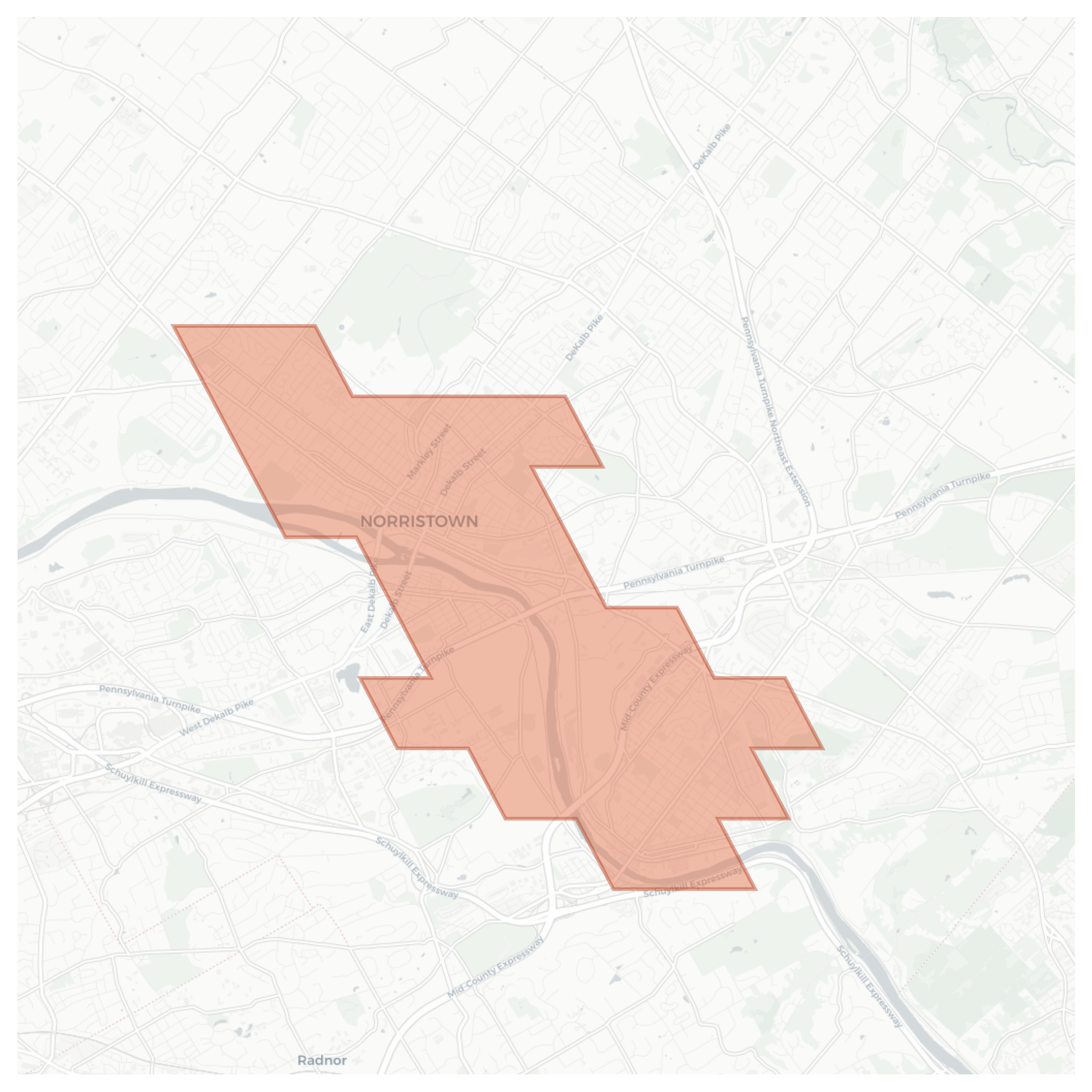 Norristown geographic map