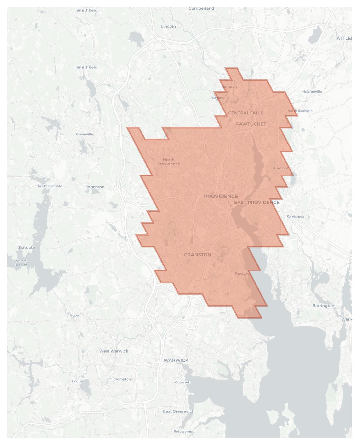 Providence geographic map