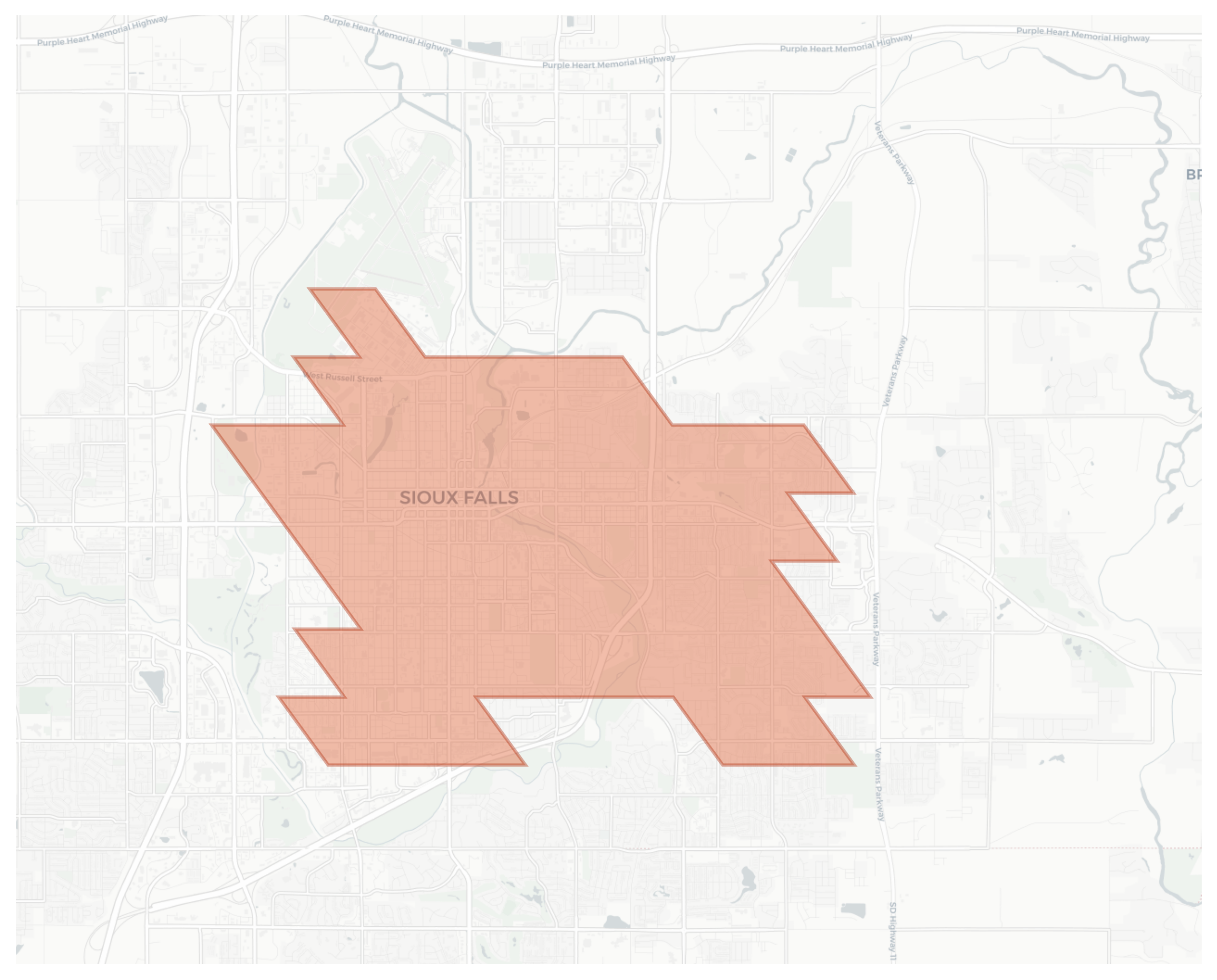 Sioux Falls geographic map