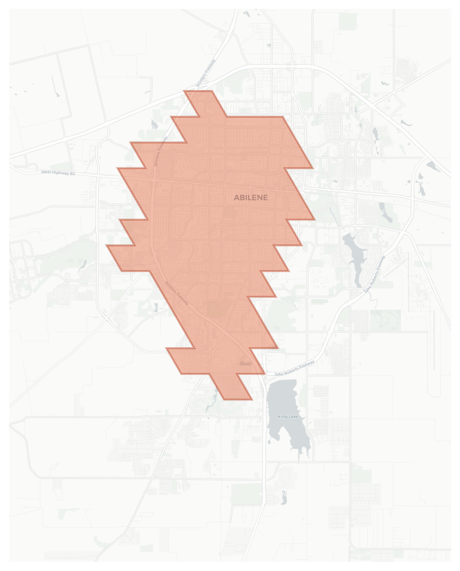 Abilene geographic map