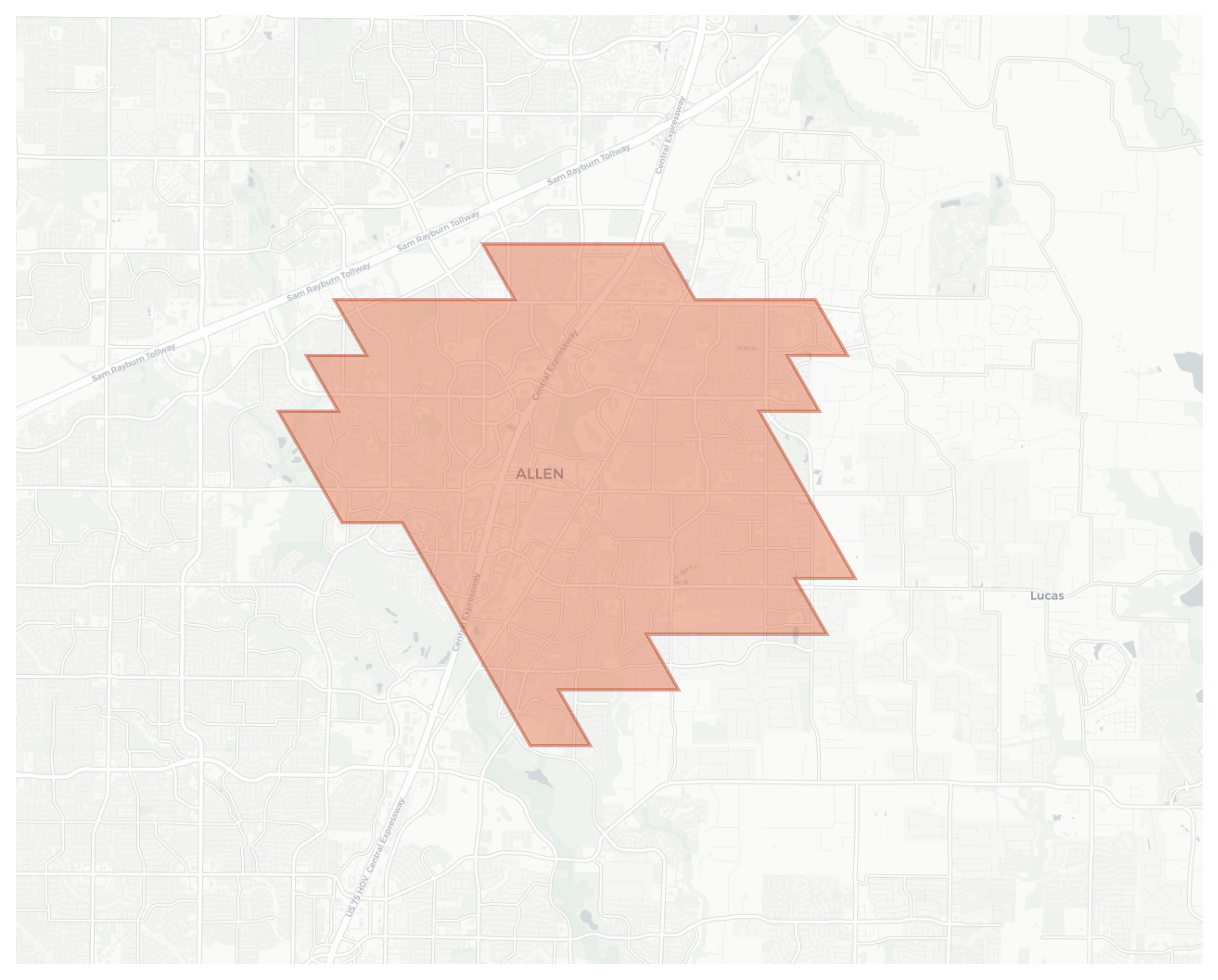 Allen geographic map
