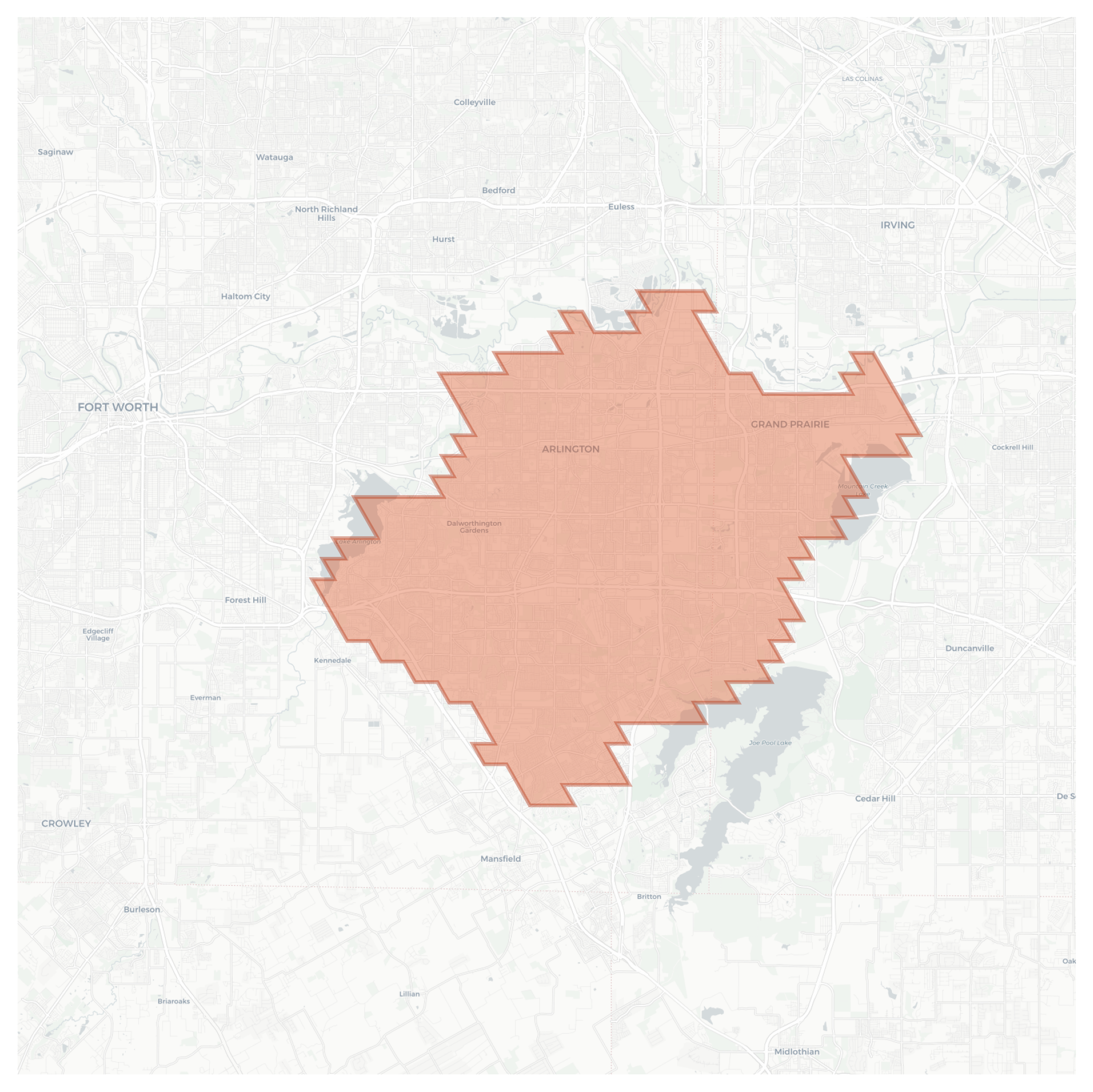 Arlington geographic map