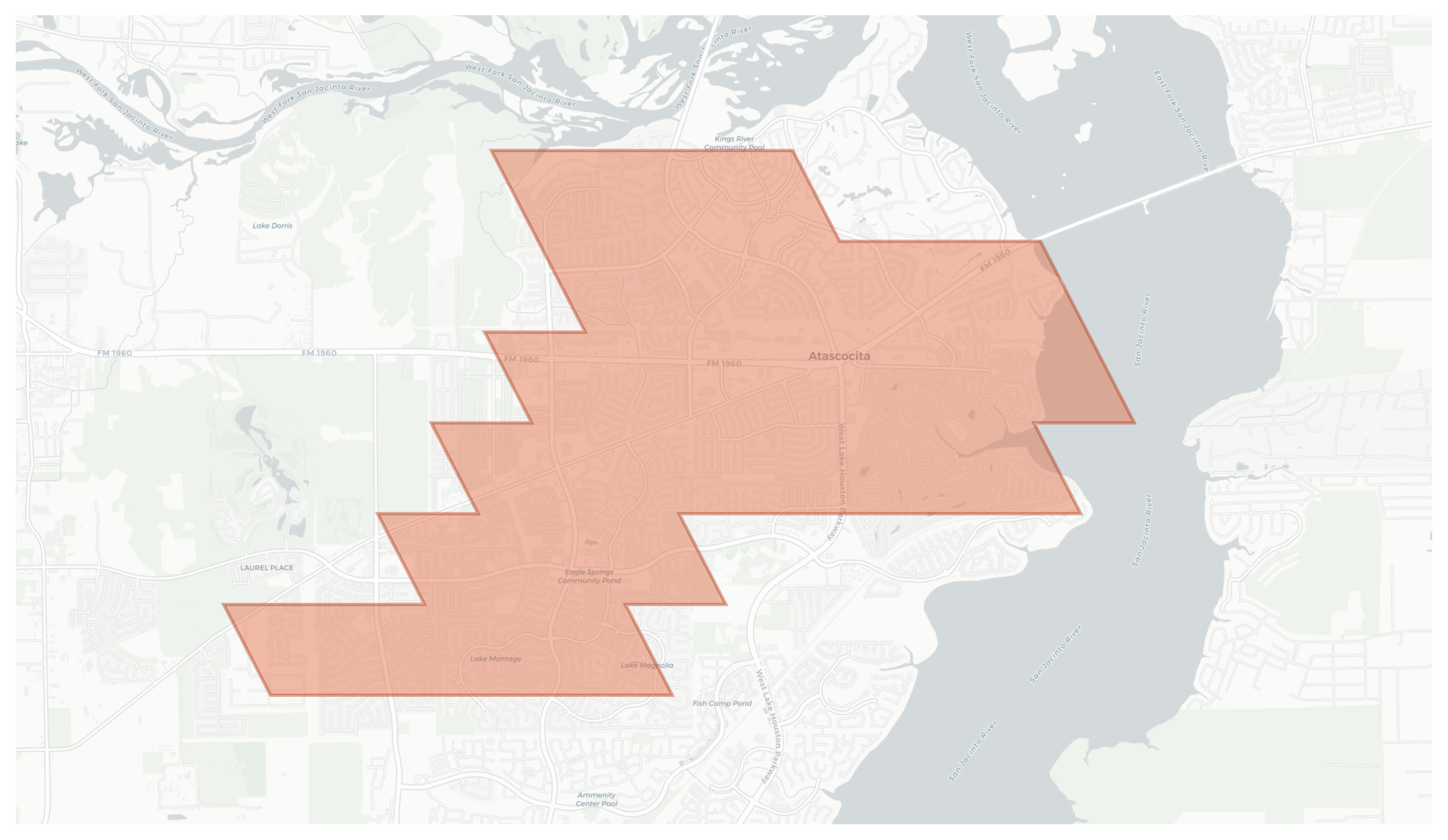 Atascocita geographic map