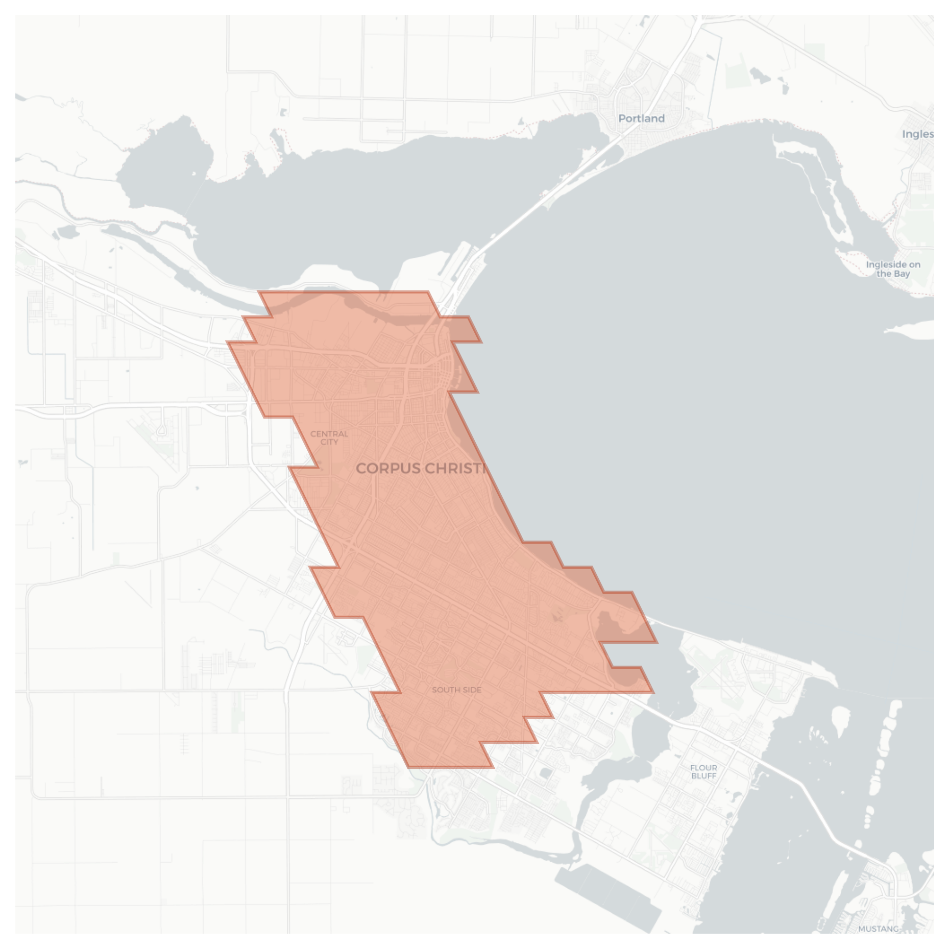 Corpus Christi geographic map