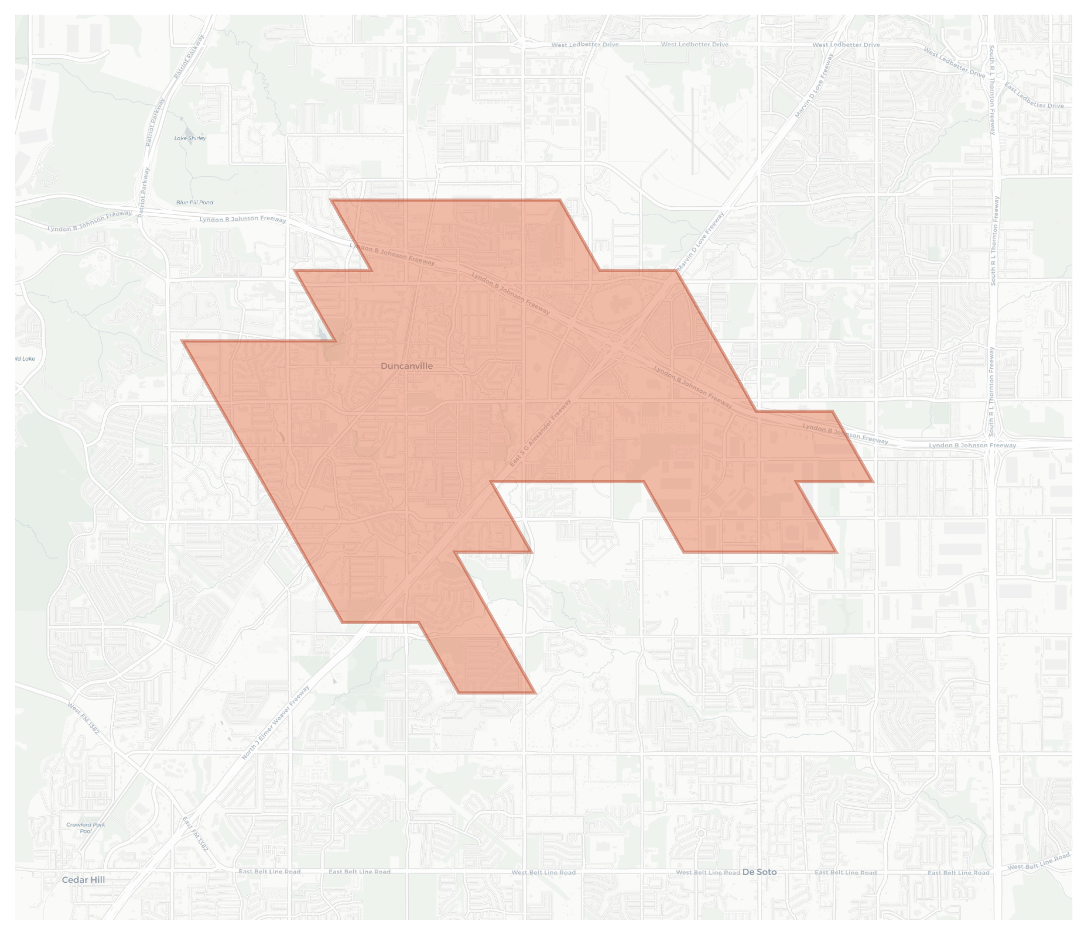 Duncanville geographic map