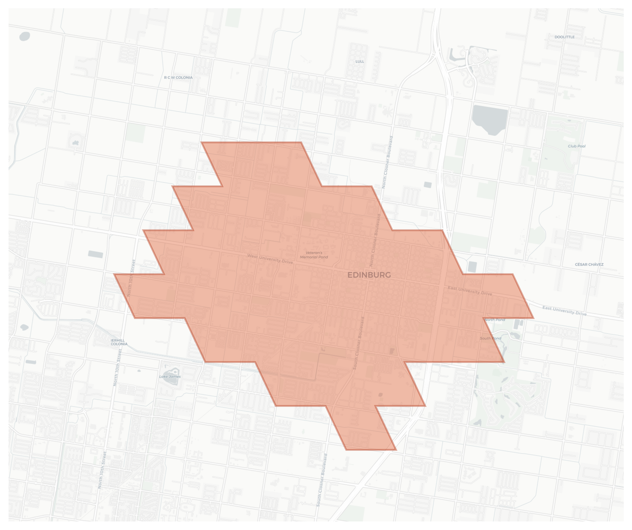 Edinburg geographic map