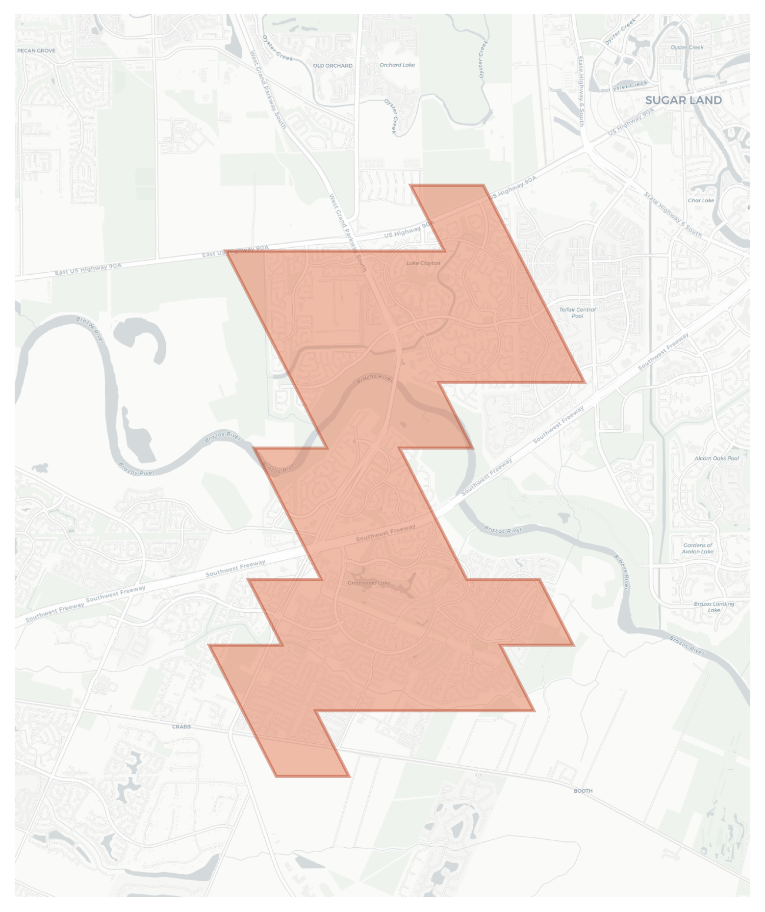 Greatwood geographic map