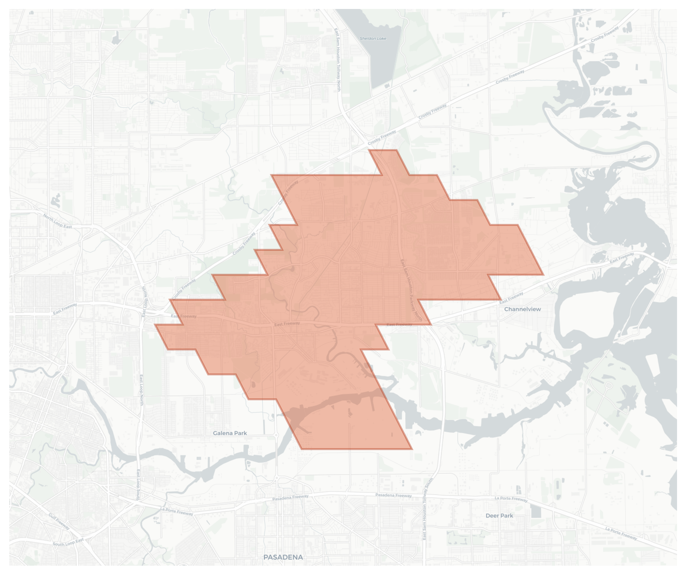 Jacinto City geographic map