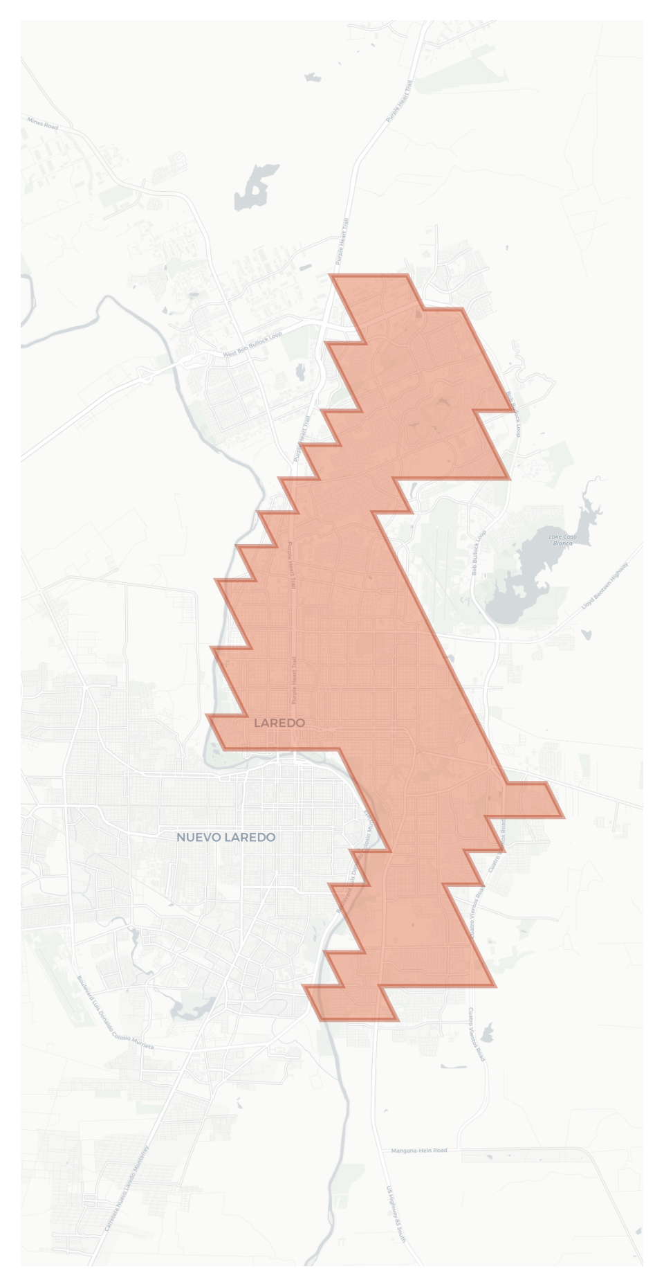 Laredo geographic map