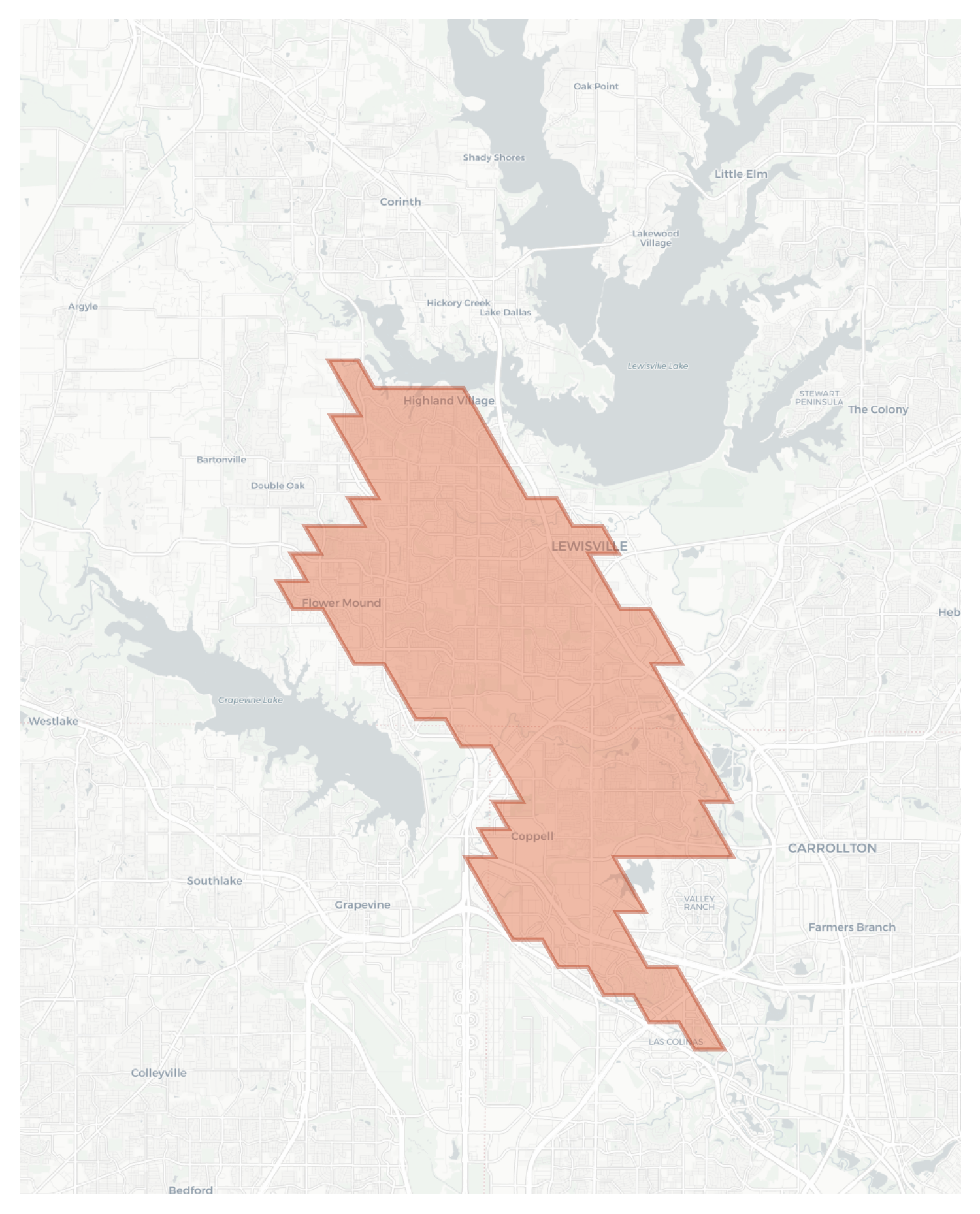 Lewisville geographic map